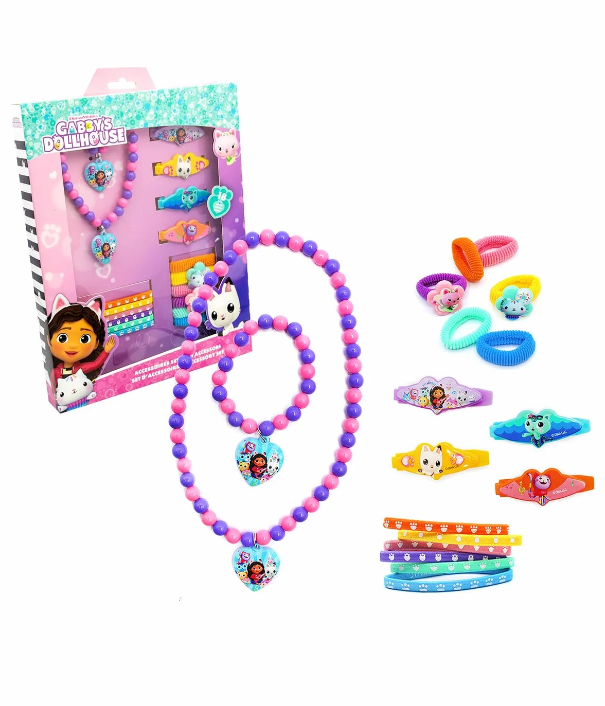 Joytoy Gabby's Dollhouse zestaw akcesoriów 18-częściowy - w opakowaniu prezentowym 18,5 x 2,5 x 26 cm