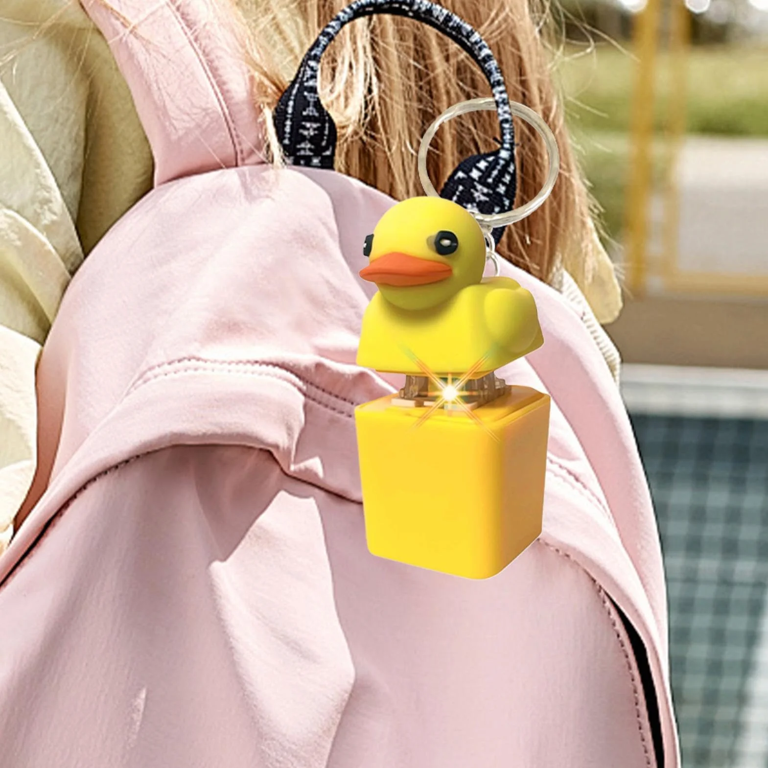 Quacking Fidget Toy - nowość Duck Quacky Keyboard, Quacking Duck Keychain, zabawka antystresowa, przycisk do redukcji stresu, przycisk do redukcji stresu, dla kobiet i mężczyzn