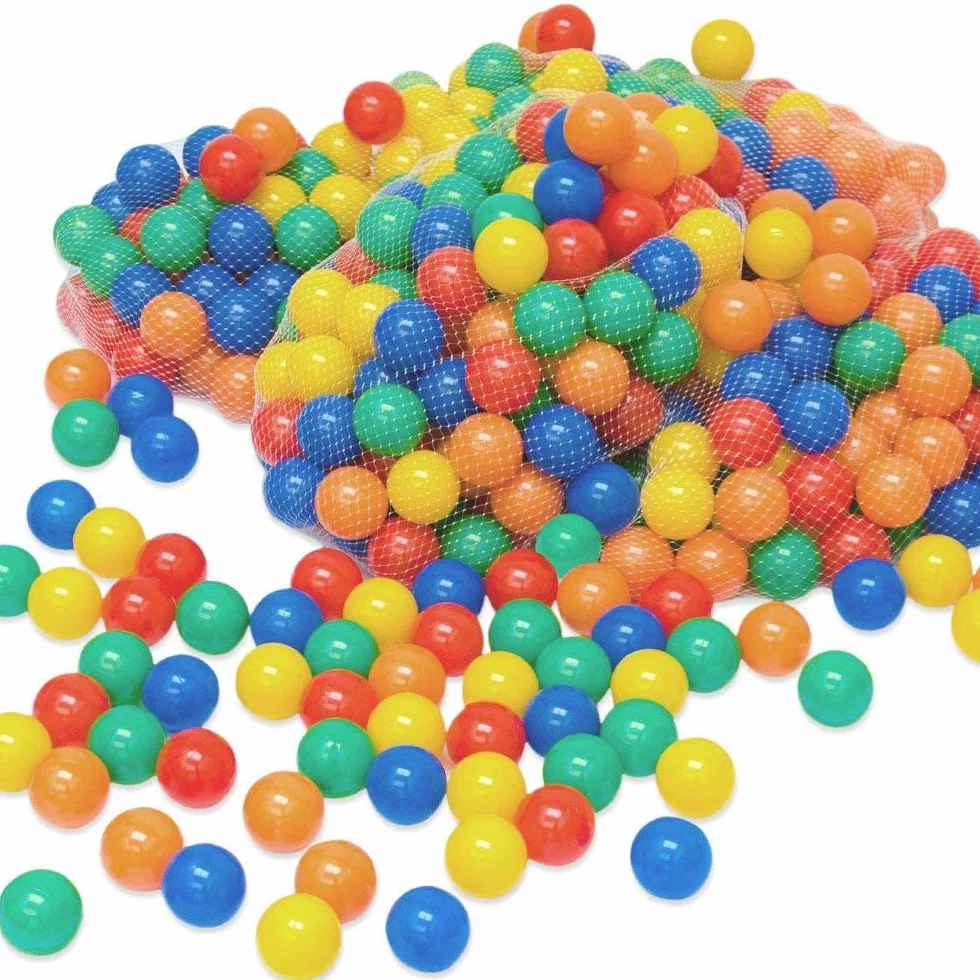 100 sztuk plastikowe kolorowe kulki, Ø 4 cm/Ø 5.5 cm baseny z piłkami dla dzieci, plastikowe kulki gry dla dzieci pierwsze dzieciństwo wypełnić baseny zasłony, mieszane kolory