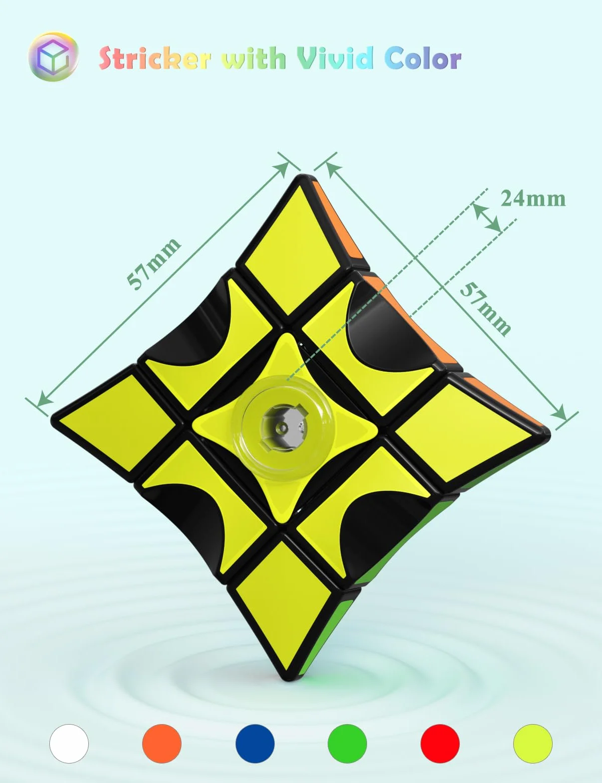 ROXENDA 1 x 3 x 3 kostka Fidget Spinner ze zoptymalizowaną rotacją kostki, idealna do łagodzenia stresu dla dzieci i dorosłych (czarna)