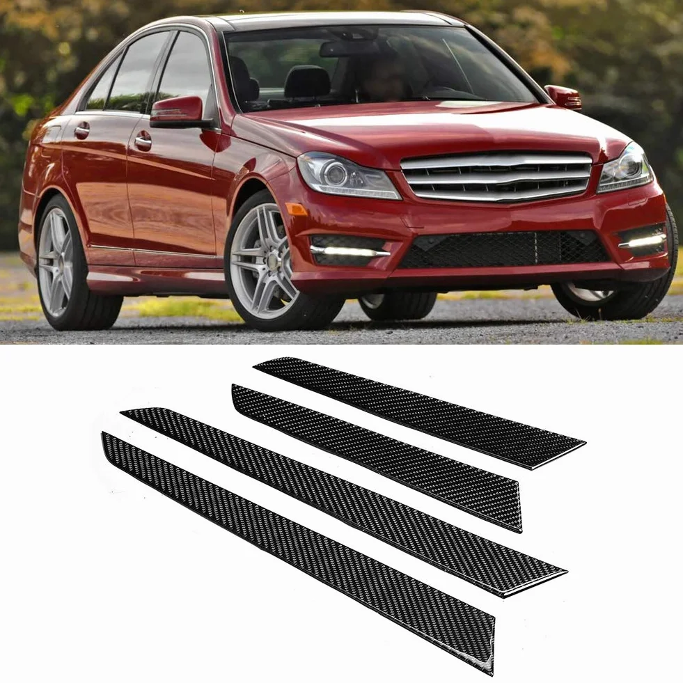 Osłona Panelu Drzwi Wewnętrznych z Prawdziwego Włókna Węglowego do Mercedesa Klasy C W204 07-13 z kierownicą Po Lewej Stronie