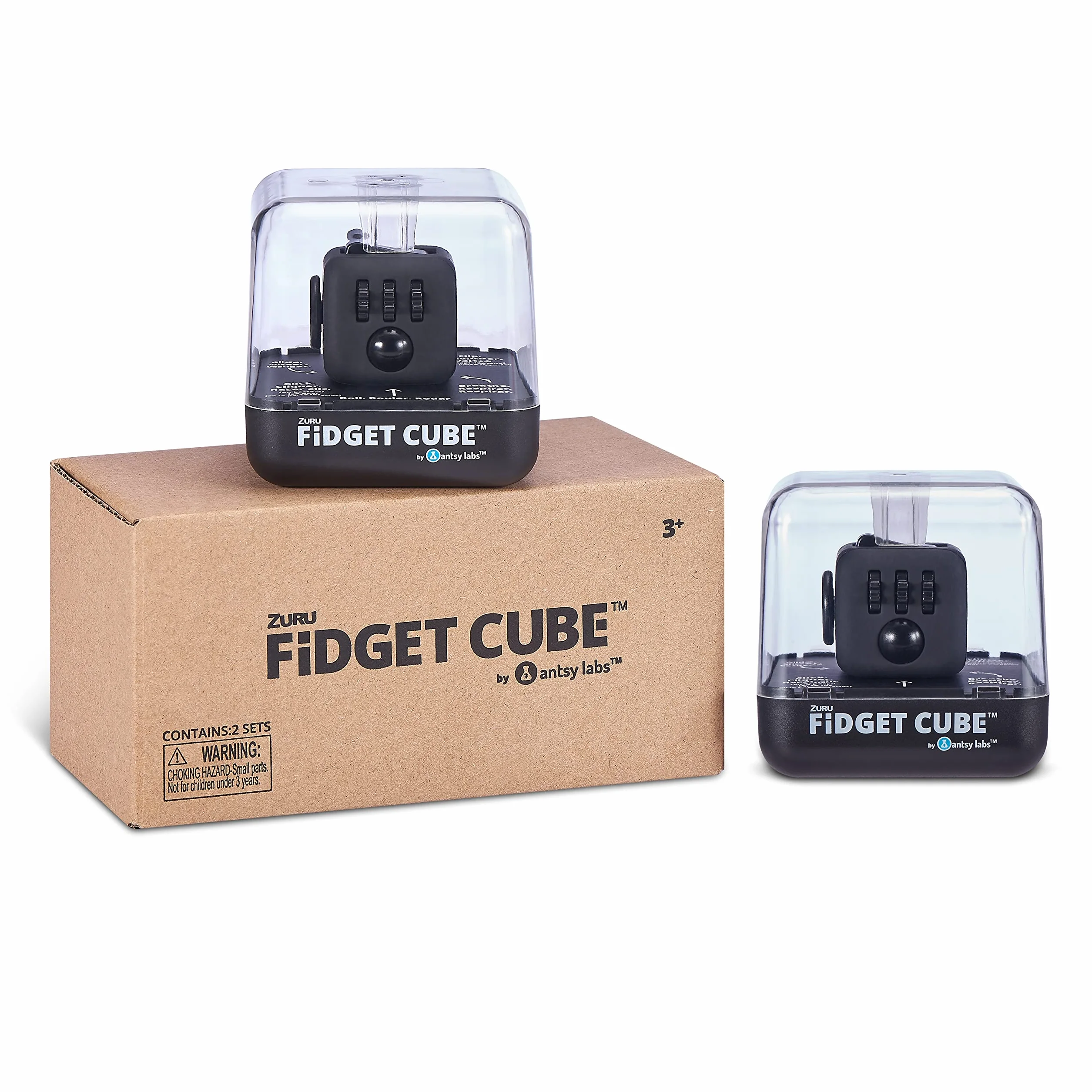 Zuru Fidget Original Cube Zabawka Antystresowa, Czarny, Od 3 lat