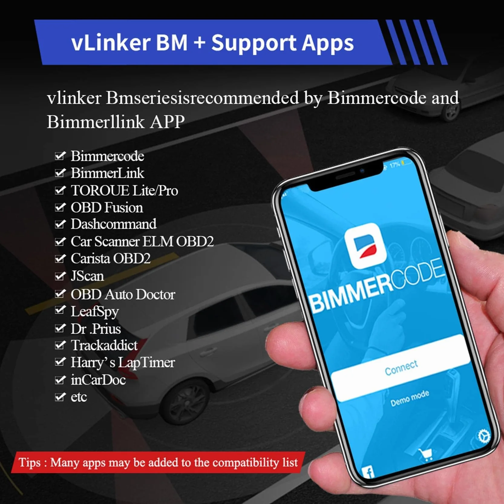 vLinker BM+ OBD2 Bluetooth Diagnostyczne narzędzie skanujące OBDII Skaner samochodowy dla iOS Android Windows BimmerCode