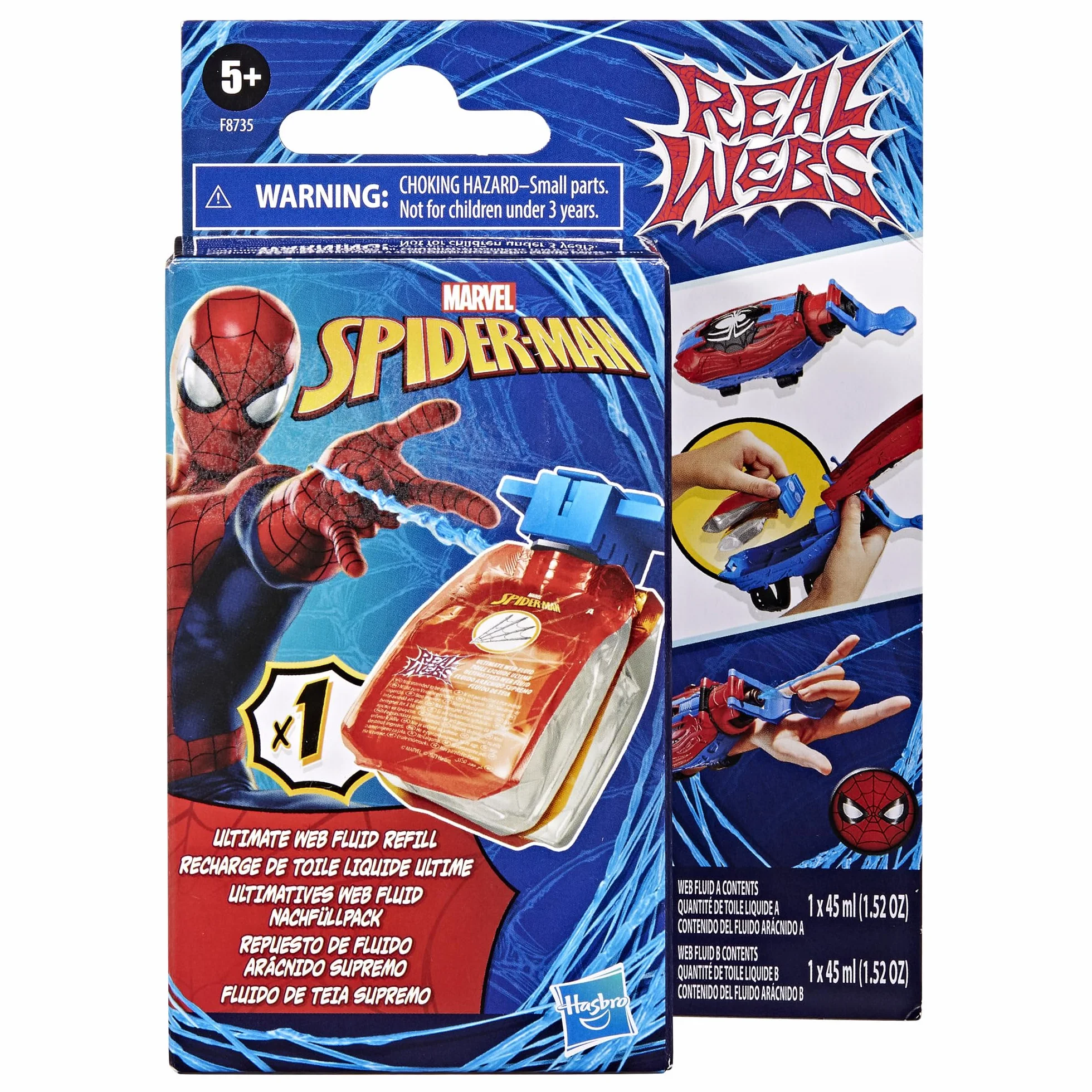 Star Wars Zestaw uzupełniający z płynem do produkcji pajęczyny do Wyjątkowej wyrzutni Marvel Spider-Man Prawdziwe sieci, zabawka tematyczna