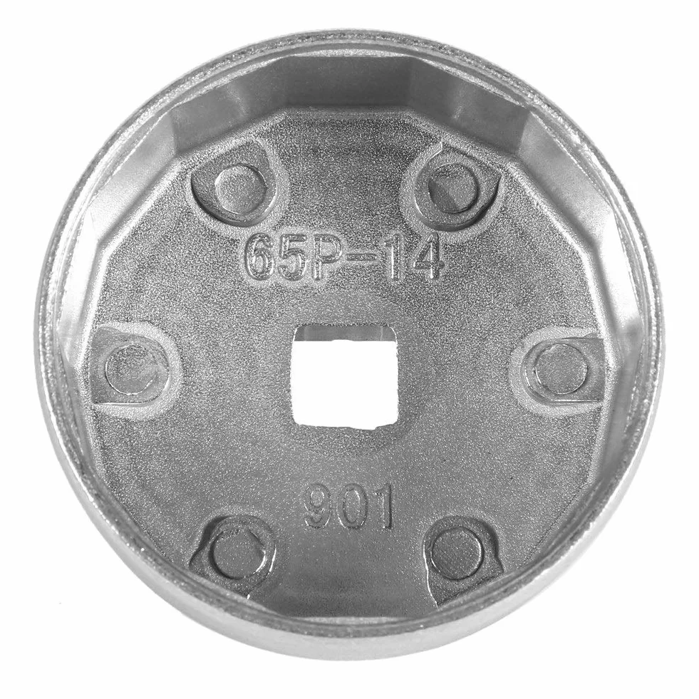 Nasadka klucza do filtra oleju - 65 mm 14 rowków aluminiowa nasadka filtr oleju klucz wkład samochodowy narzędzie do usuwania gniazda