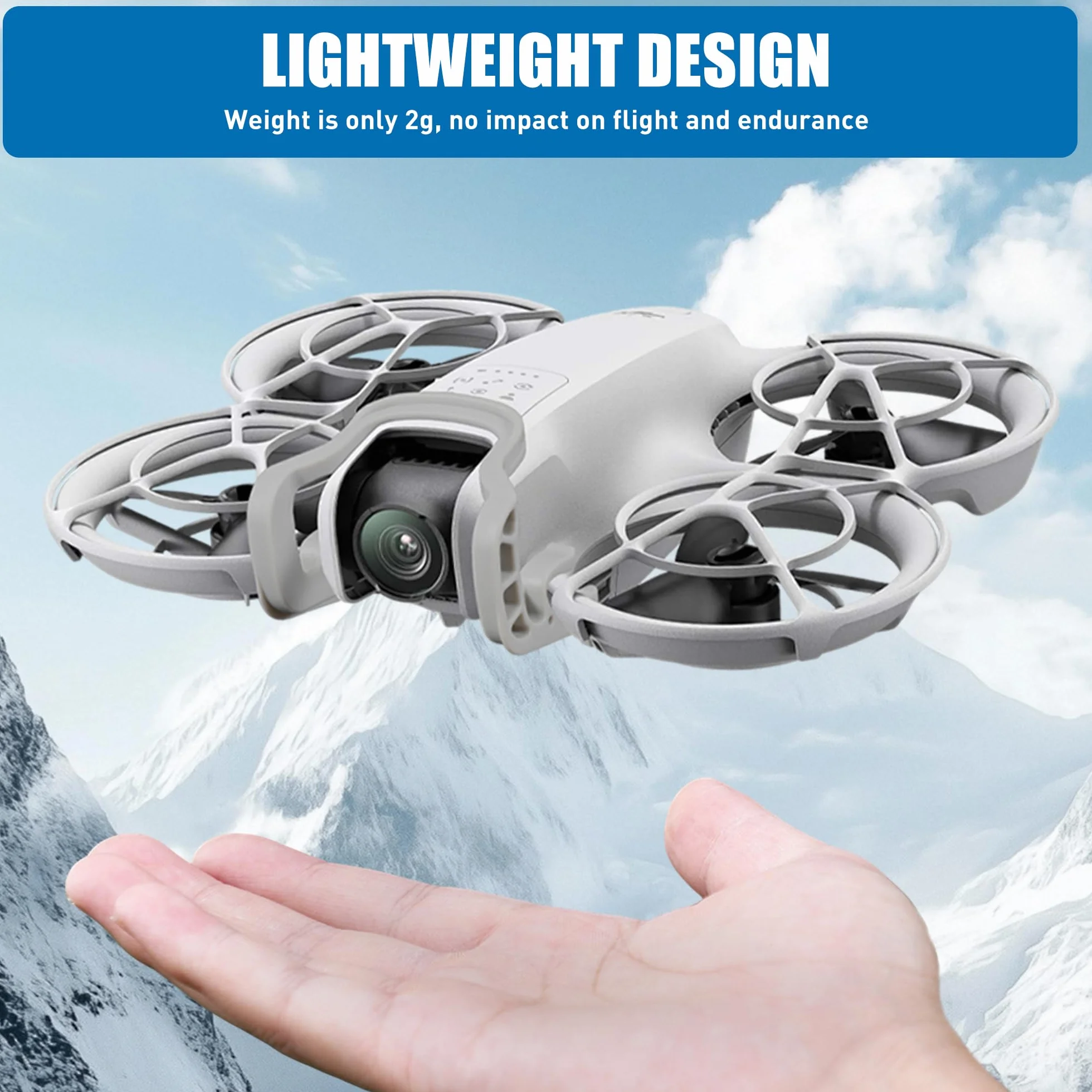 Gimbal Bumper Guard do DJI Neo, akcesoria, ochrona przed kolizją, zderzak, listwa ochronna do drona DJI Neo Fly Combo, akcesoria (szary)