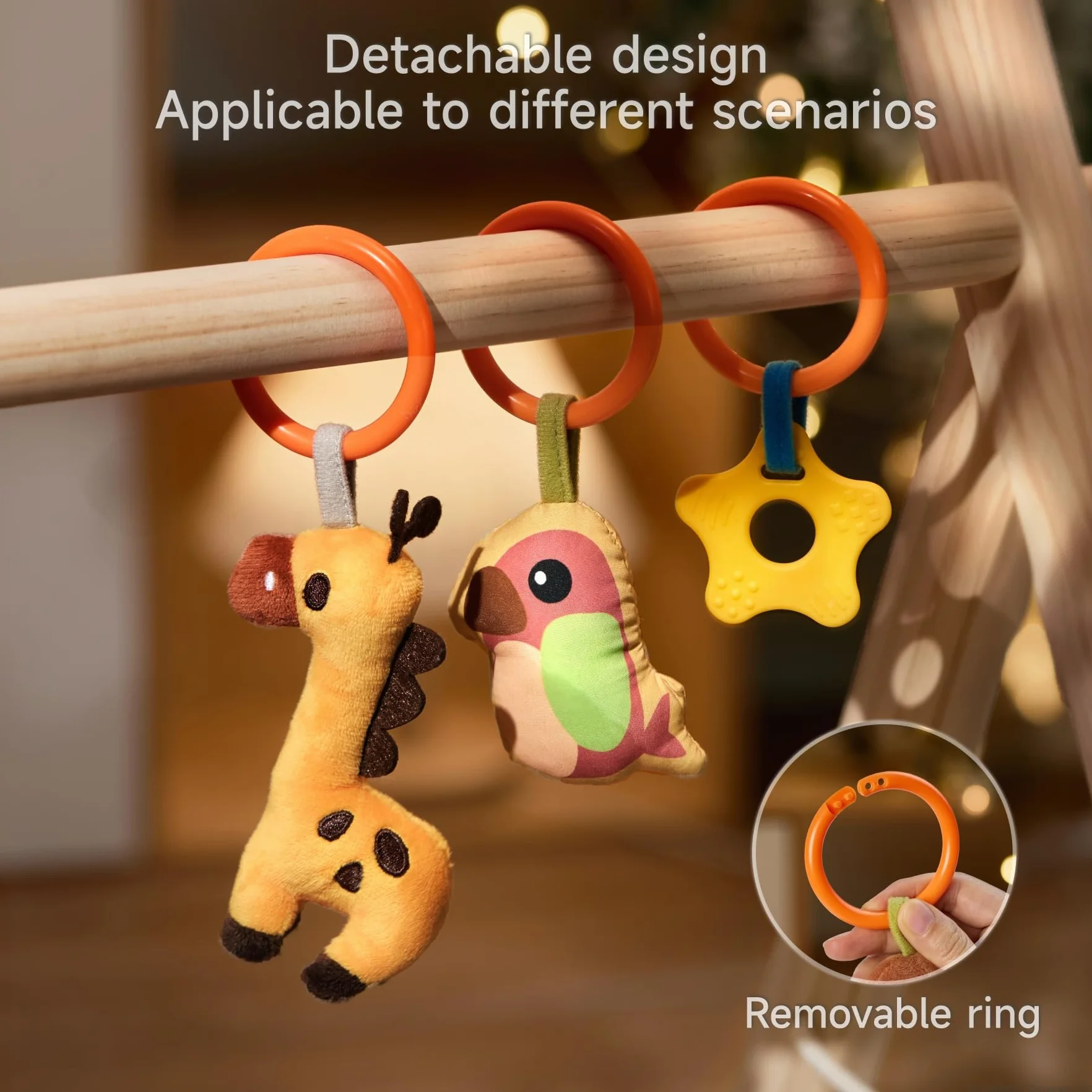 Tumama Kids Spiralny wózek dziecięcy dla niemowląt 0-12 miesięcy, fotelik samochodowy dla niemowląt, miękkie wiszące zabawki, sensoryczna wczesna edukacja, wózek dziecięcy