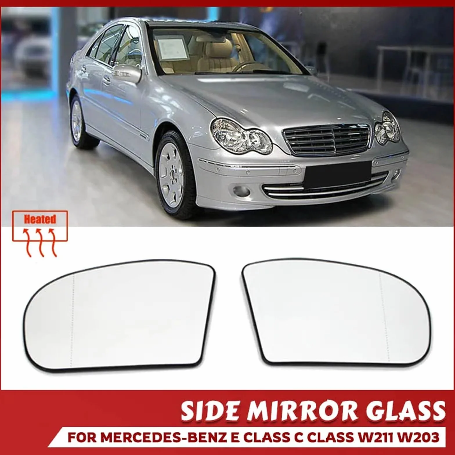 Lusterko Wsteczne Martwego Punktu do Mercedes-Benz Klasa E C W211 W203 (1szt, Prawe)