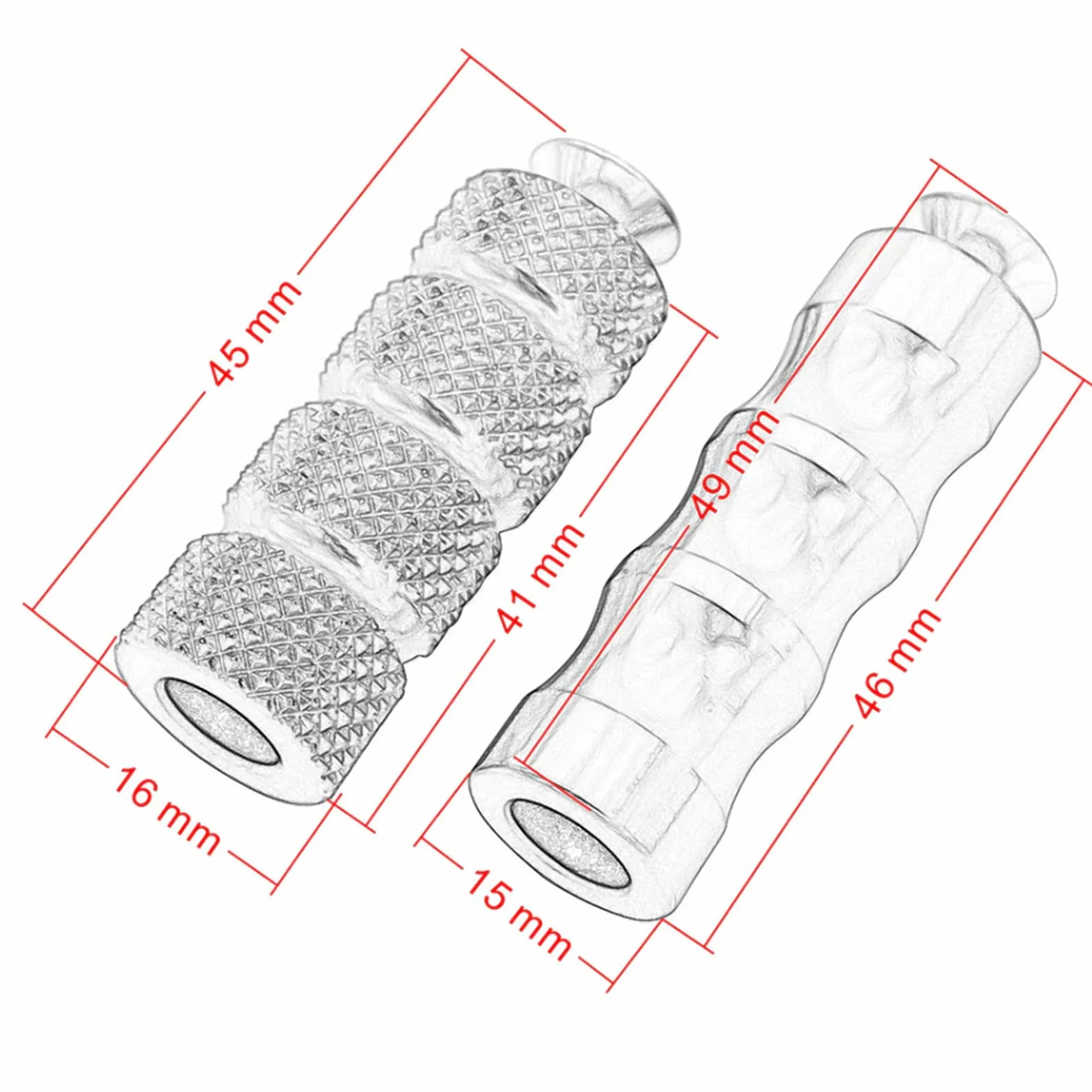 Motocykl Shifter Podnóżki Motocykl Hamulec Zmiany Biegów Podnóżek CNC Proces Poszycia Precyzyjne Dopasowanie do M6 6mm śruby Mocujące Motocykl (Czarny)