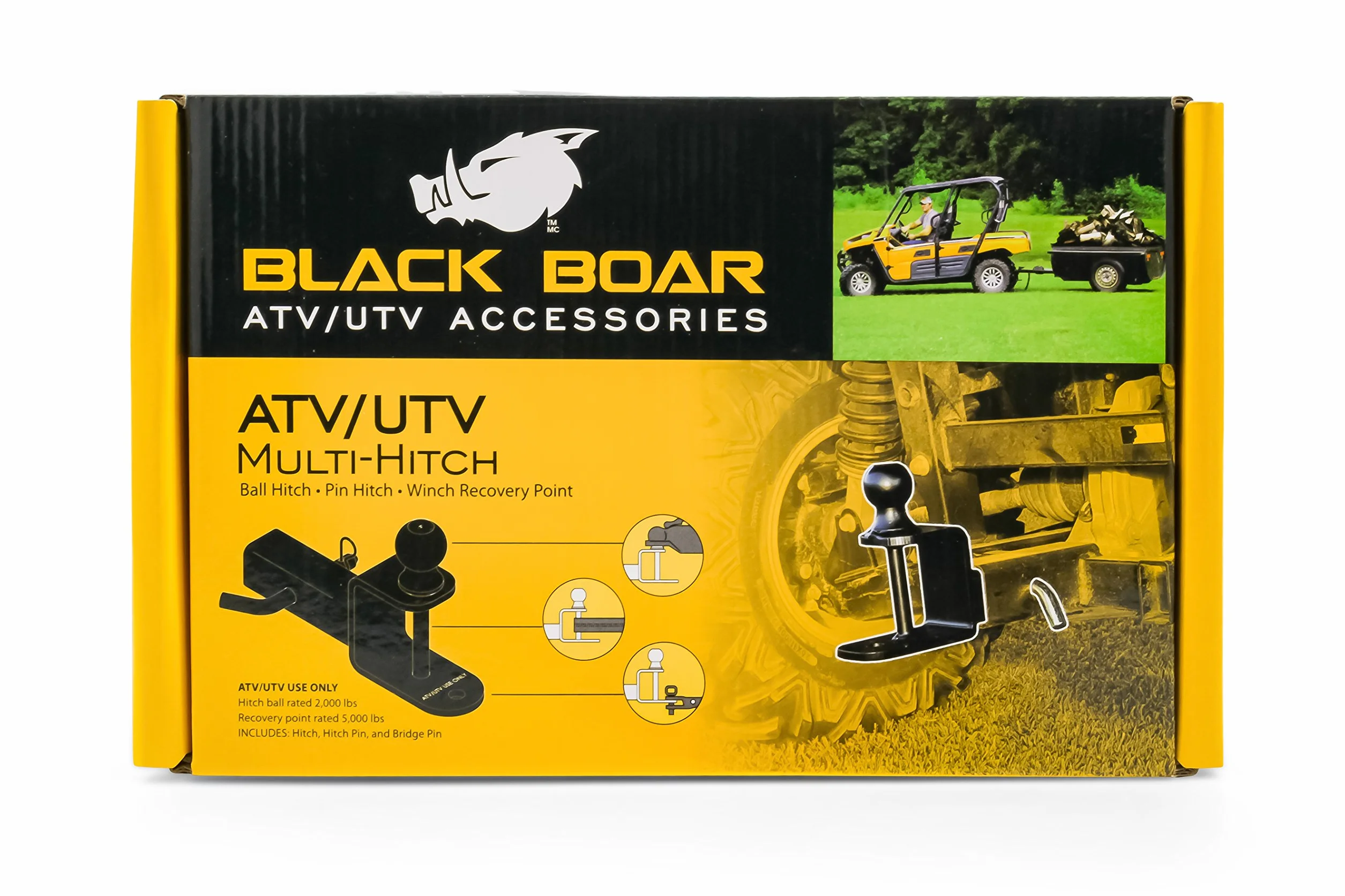 Black Boar uchwyt do ATV/UTV z kulą zaczepową 4,8 cm trzpień 3,2 cm