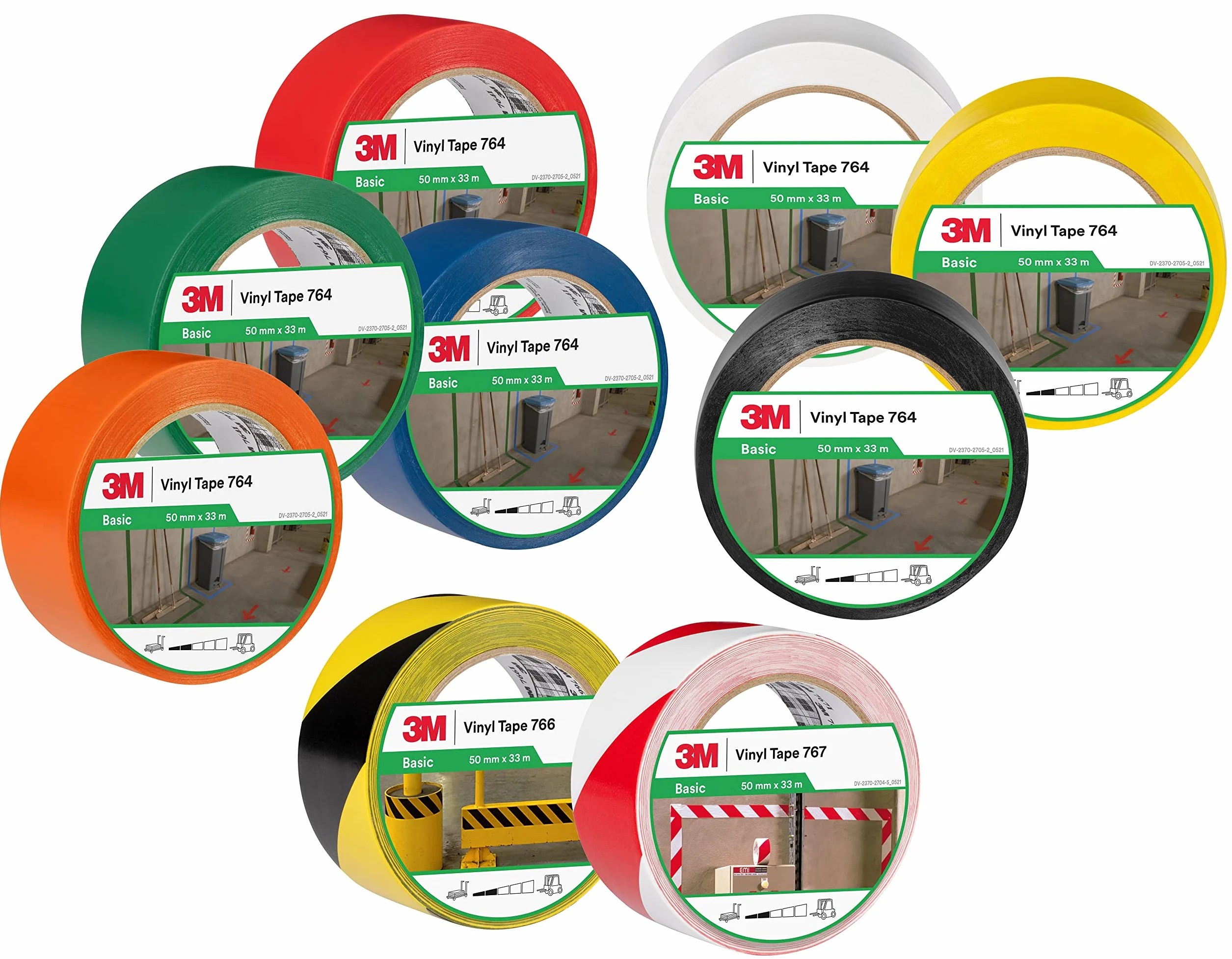 3M 764IYL50IW Taśma Winylowa Żółta 50 mm x 33 m