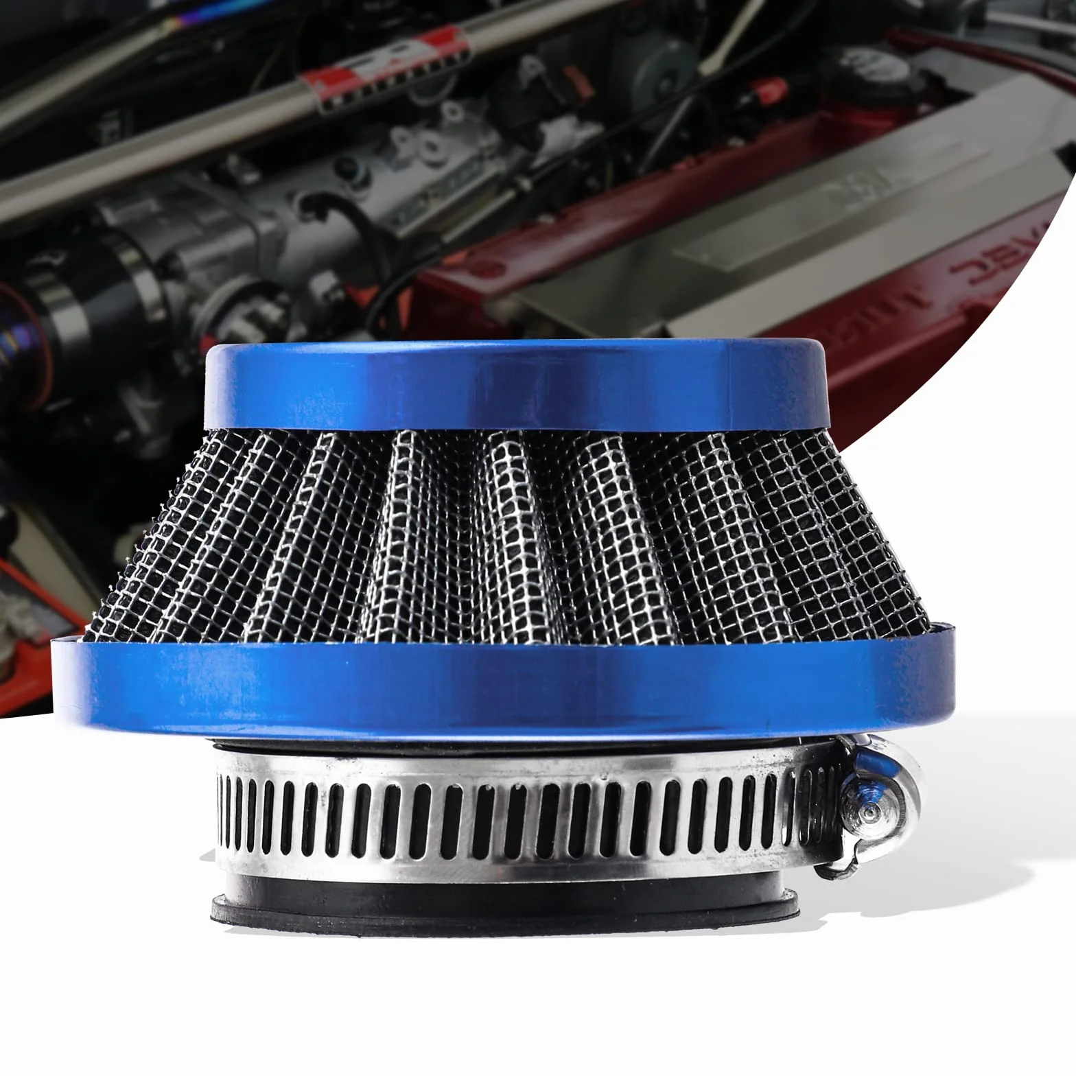 CarBole Filtr powietrza 35 mm wlotowy do 50-125ccm terenowy MTB Quad Pit Bike niebieski