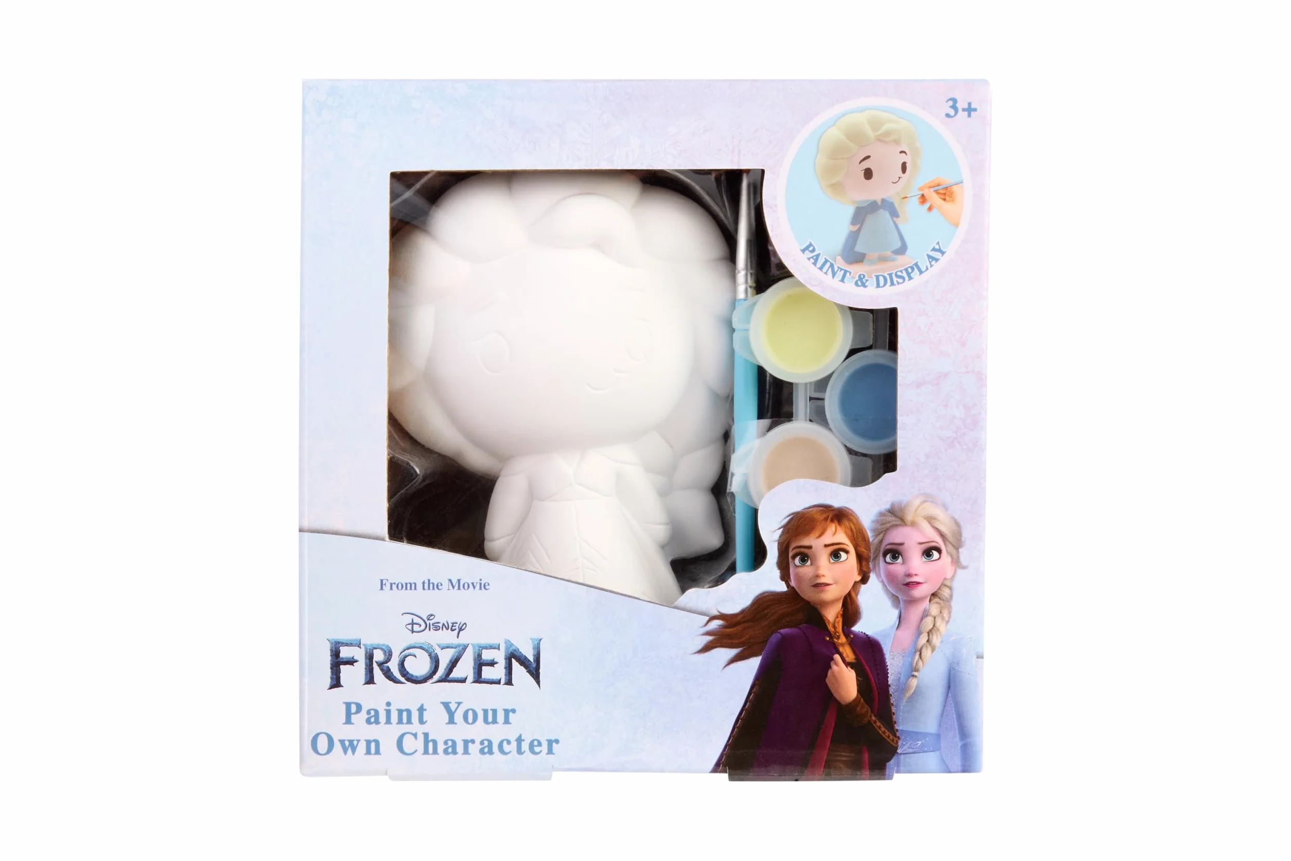 Disney Frozen Elsa zestaw do malowania | figurka gipsowa do malowania dla dzieci | kreatywny zestaw do majsterkowania z farbami i pędzlami | pomysł na prezent "zrób to sam" od 3 lat | oficjalny