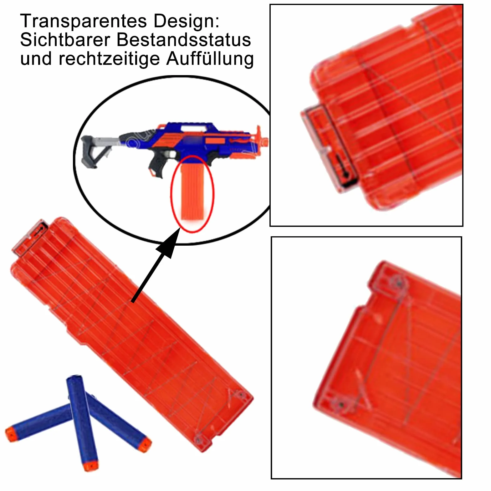 1 szt. Nerf Soft Bullet Gun akcesoria kompatybilne z czasopismami z klipsem, 18 sztuk, szybkozłączka, 60 szt., 7,2 cm, Eva Elite, pusta głowa, zabawka