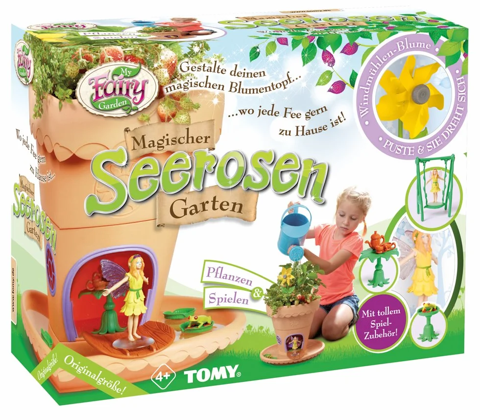 My Fairy Garden Zestaw zabawek, ogród do samodzielnego sadzenia i zabawy, magiczny ogród morski dla dzieci w wieku od 4 lat, w zestawie z nasionami trawy, kreatywny zestaw dla dziewcząt, zabawka dla małych dzieci