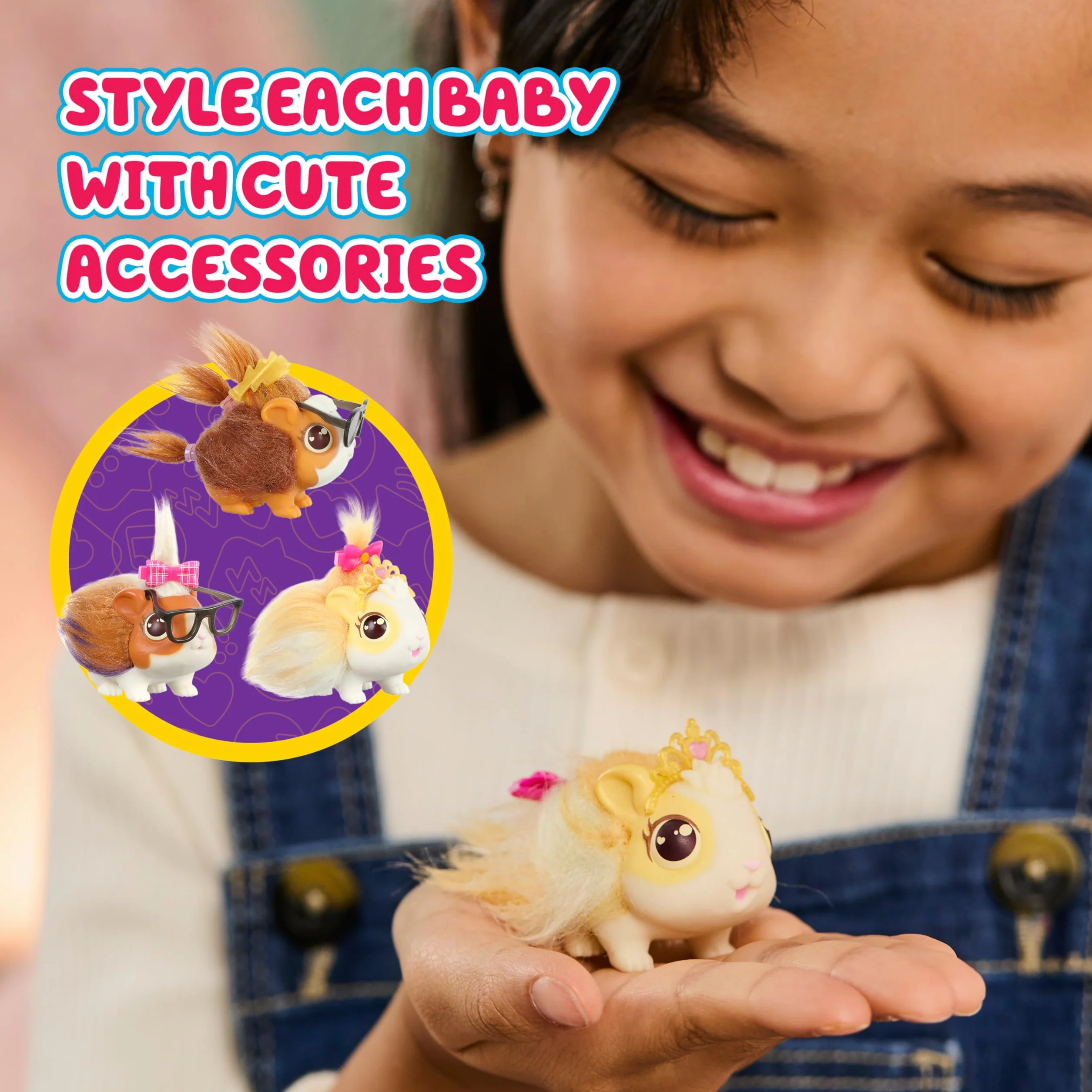 Little Live Pets - Mama Suprise Hamster Playset - 1 Mama, 3 Babies - Interactive Toy.