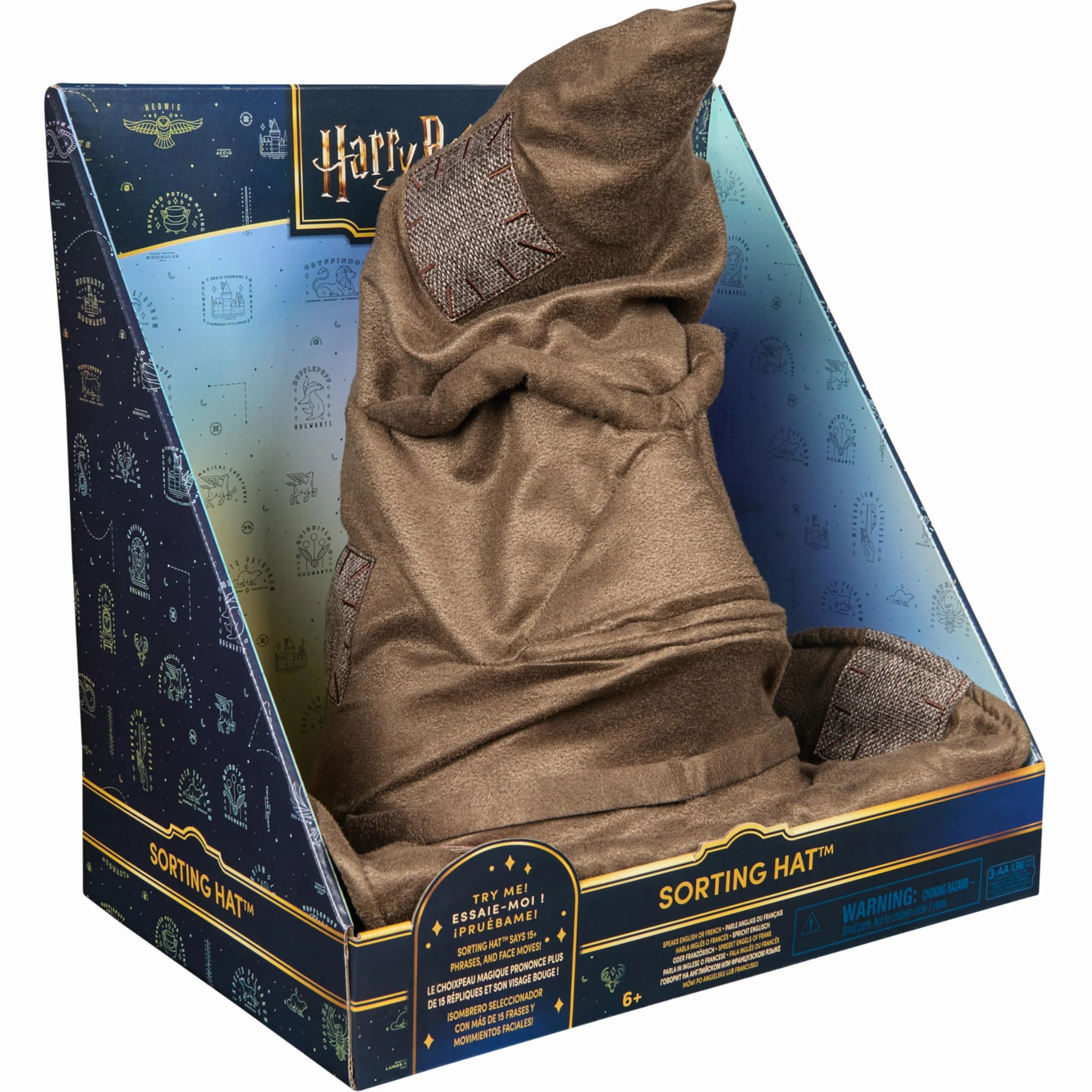 Wizarding World, Talking Sorting Hat with 15 Phrases for Harry Potter Pretend Play Kids’ Fancy Dress Role Play Toys for Ages 5 and up