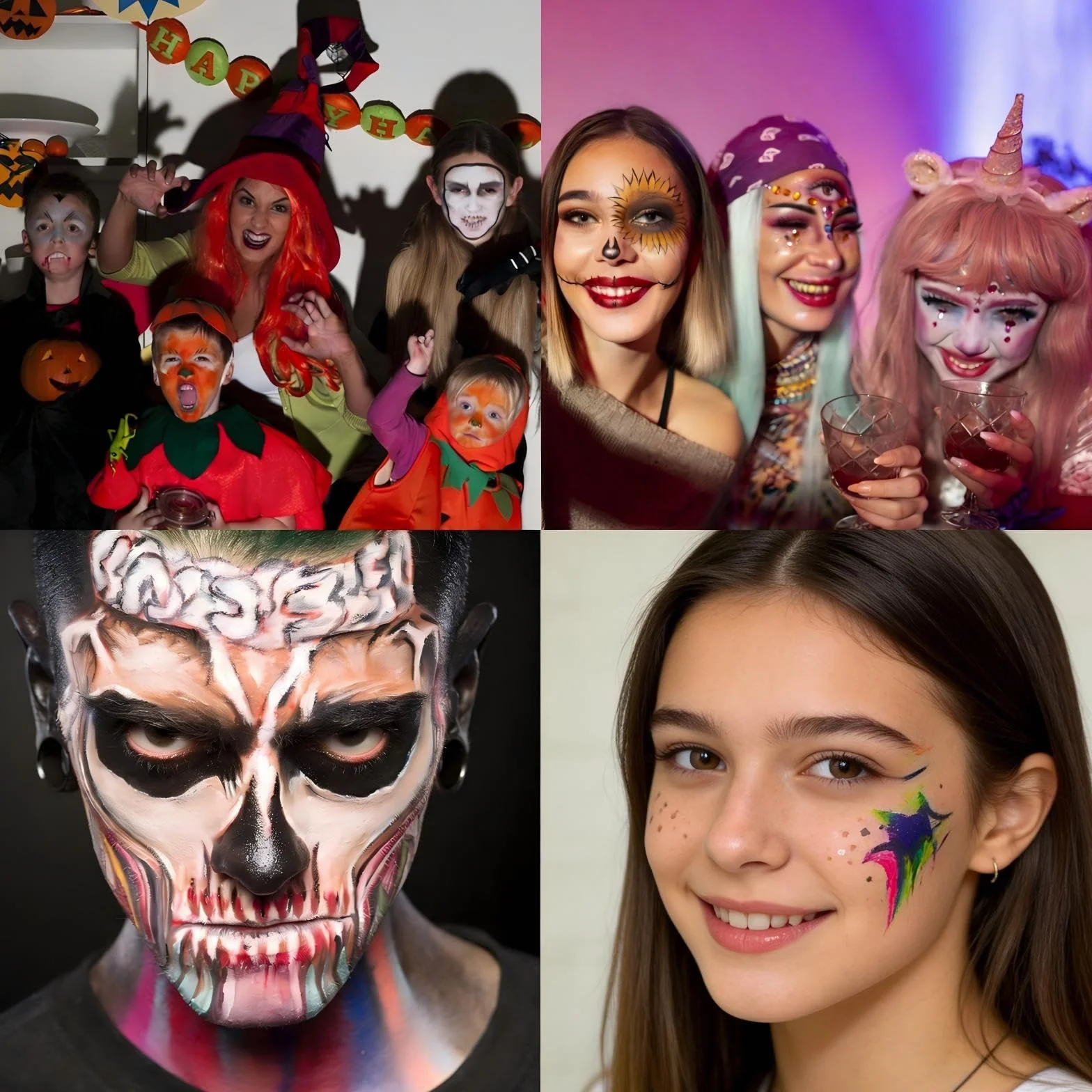 Zestaw do makijażu dla dzieci, 42 kolory, farby do twarzy dla dzieci z 8 pędzlami, nietoksyczne, nadają się do prania, matowe i brokatowe, na Halloween, Wielkanoc, karnawał, imprezy tematyczne