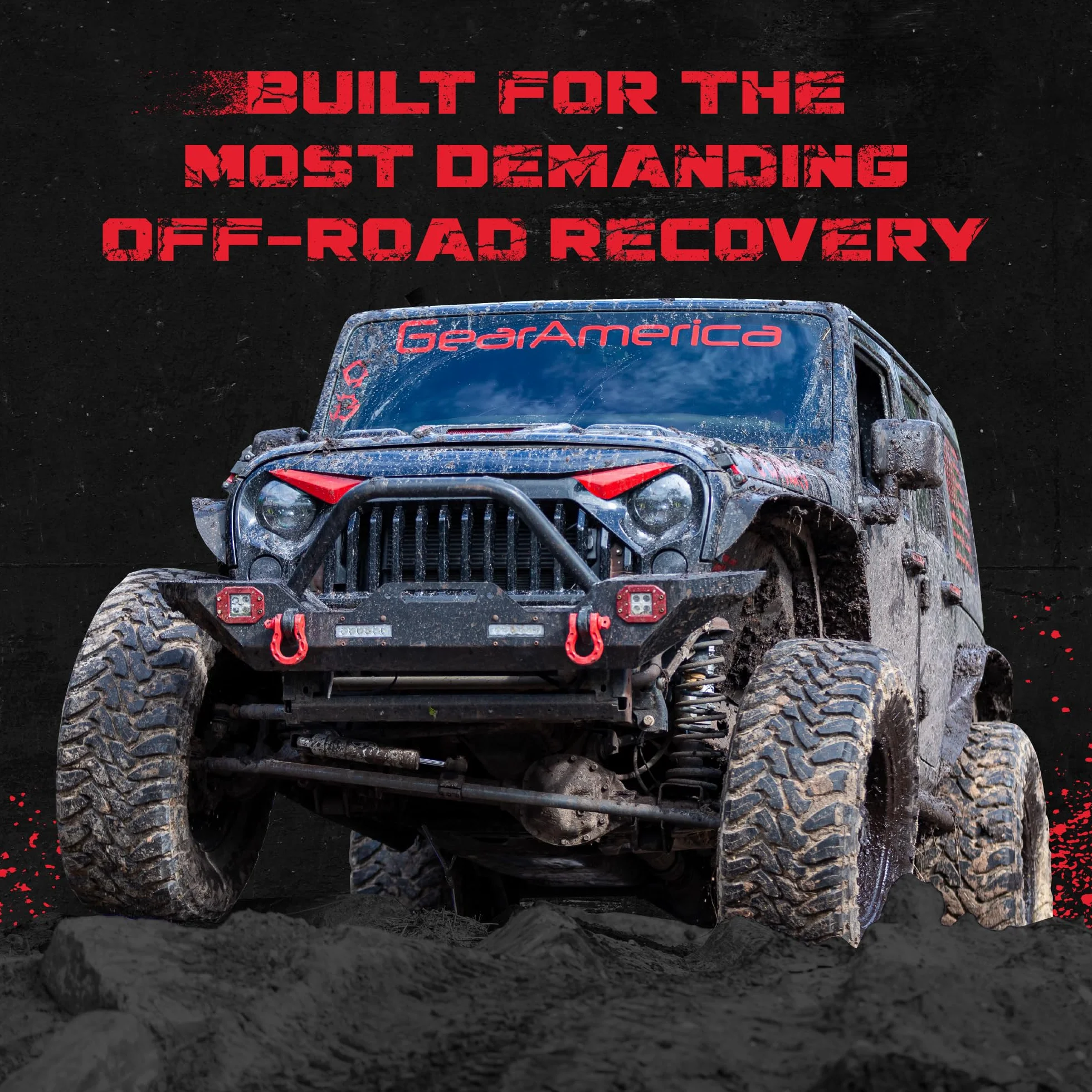 GearAmerica Bloczek Ultra Snatch Pulley, czarny, wytrzymałość 20 t, aluminiowy, do wyciągarki do liny syntetycznej i miękkich szekli, bloczek snatch do odzyskiwania off-road – 20 ton, czarny