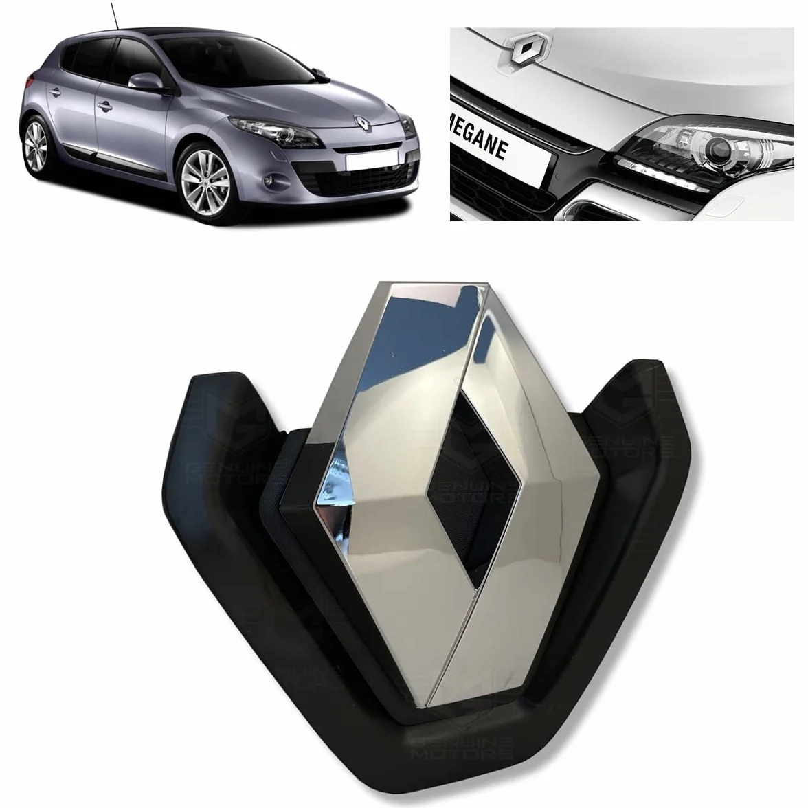 Diamentowy emblemat z przodu grilla dla Megane MK3 Phase I 628900021R