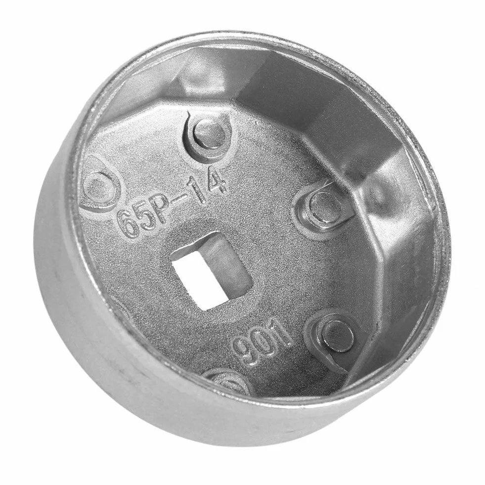 Nasadka klucza do filtra oleju - 65 mm 14 rowków aluminiowa nasadka filtr oleju klucz wkład samochodowy narzędzie do usuwania gniazda