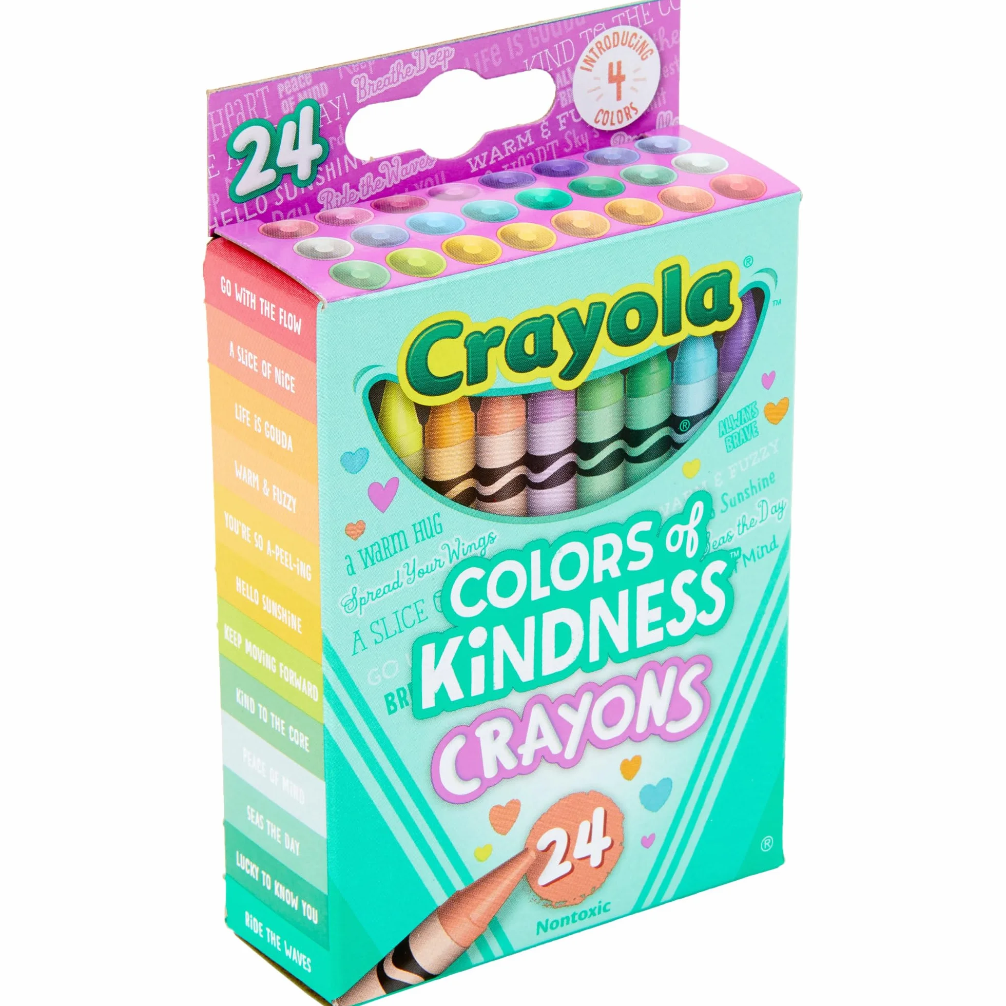 CRAYOLA Colours of Kindness kredki – różne kolory (24 sztuki) | kolory, które reprezentują dobre uczucia, idealne dla dzieci w wieku od 3 lat