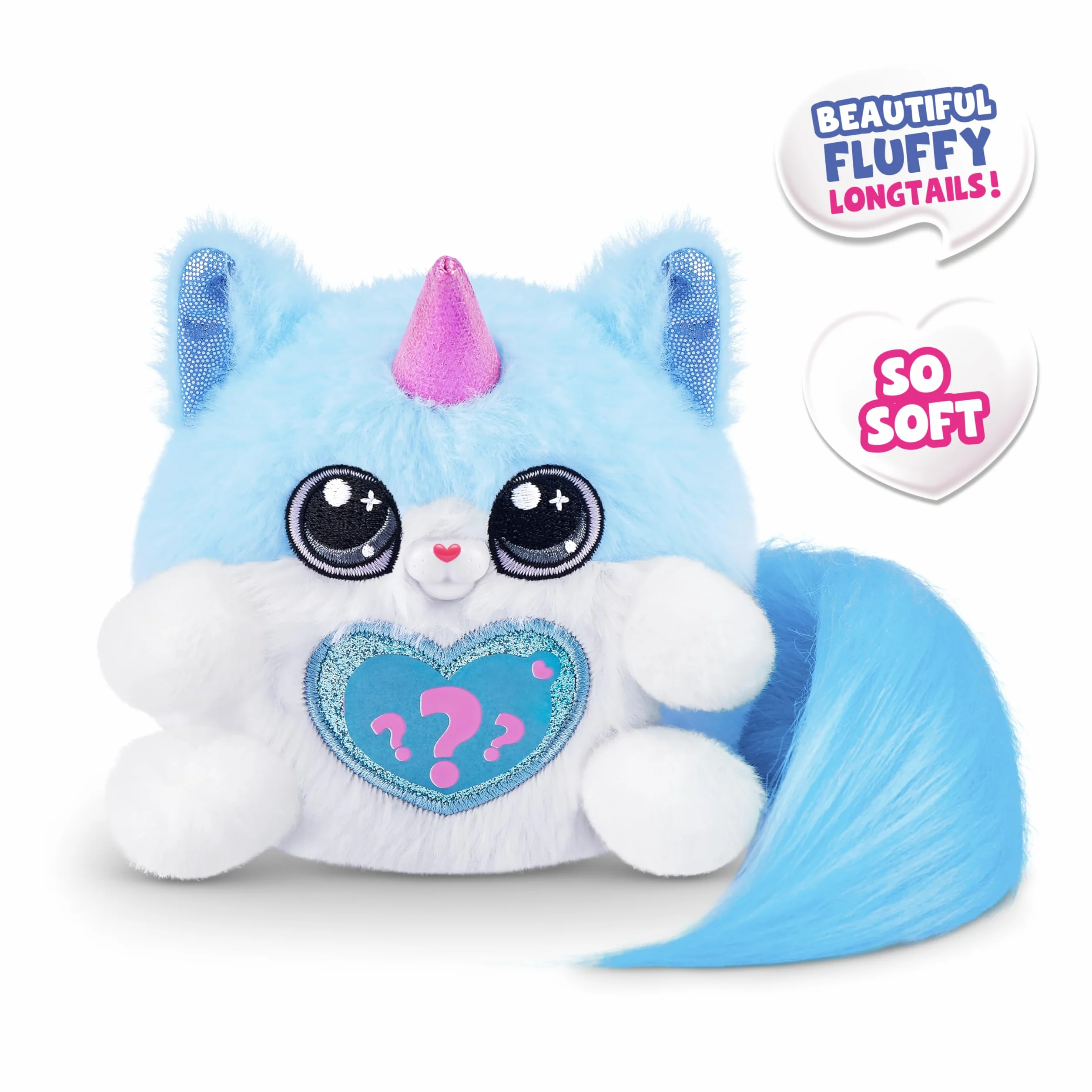 Kittycorn Surprise Seria 3 od ZURU Pluszowa zabawka kolekcjonerska pluszowa zabawka, szlamy, jajka niespodzianka dla dziewczynek (21,5 cm) (Maine Coon Cat)