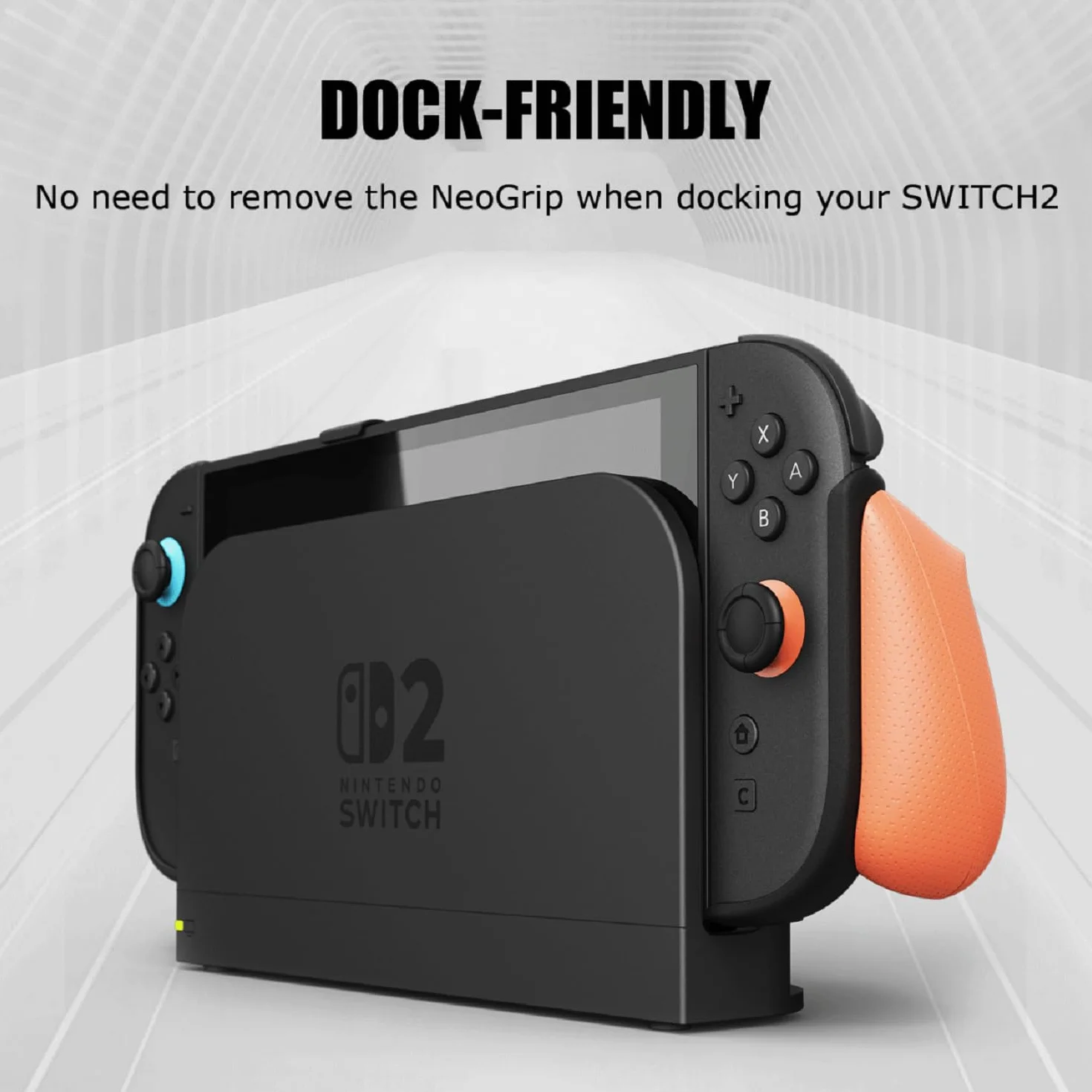Savage Raven by Skull & Co. NeoGrip do Nintendo Switch 2: Ergonomiczna twarda obudowa z wymiennymi uchwytami [pasuje do wszystkich rozmiarów dłoni] [bez etui do noszenia] - jasnofioletowe + jasnozielone