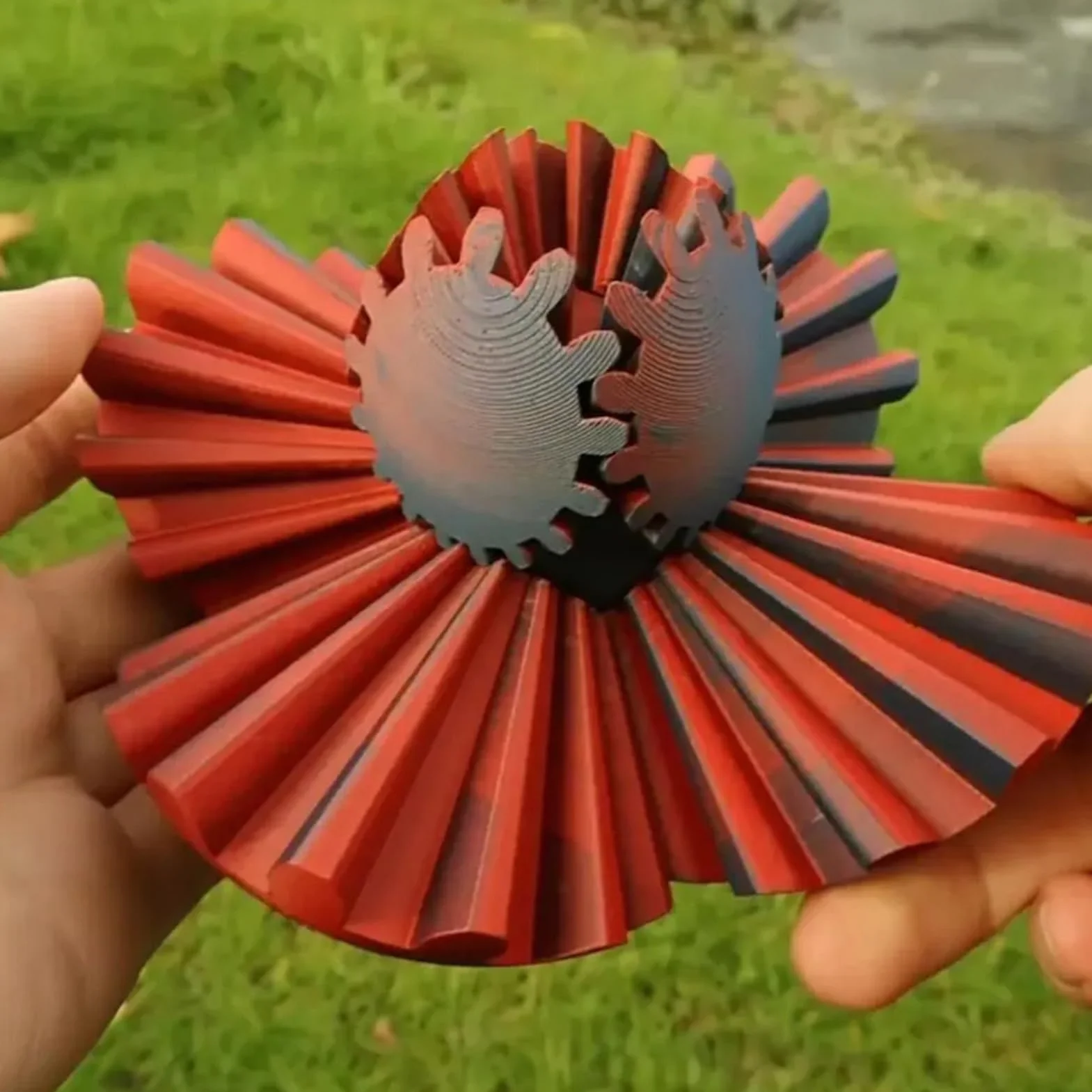 Gear Ball Fidget Zabawka Gear Ball z nadrukiem 3D, spin, z nadrukiem 3D, redukuje stres, zabawka fidget dla dorosłych i dzieci od 6 lat