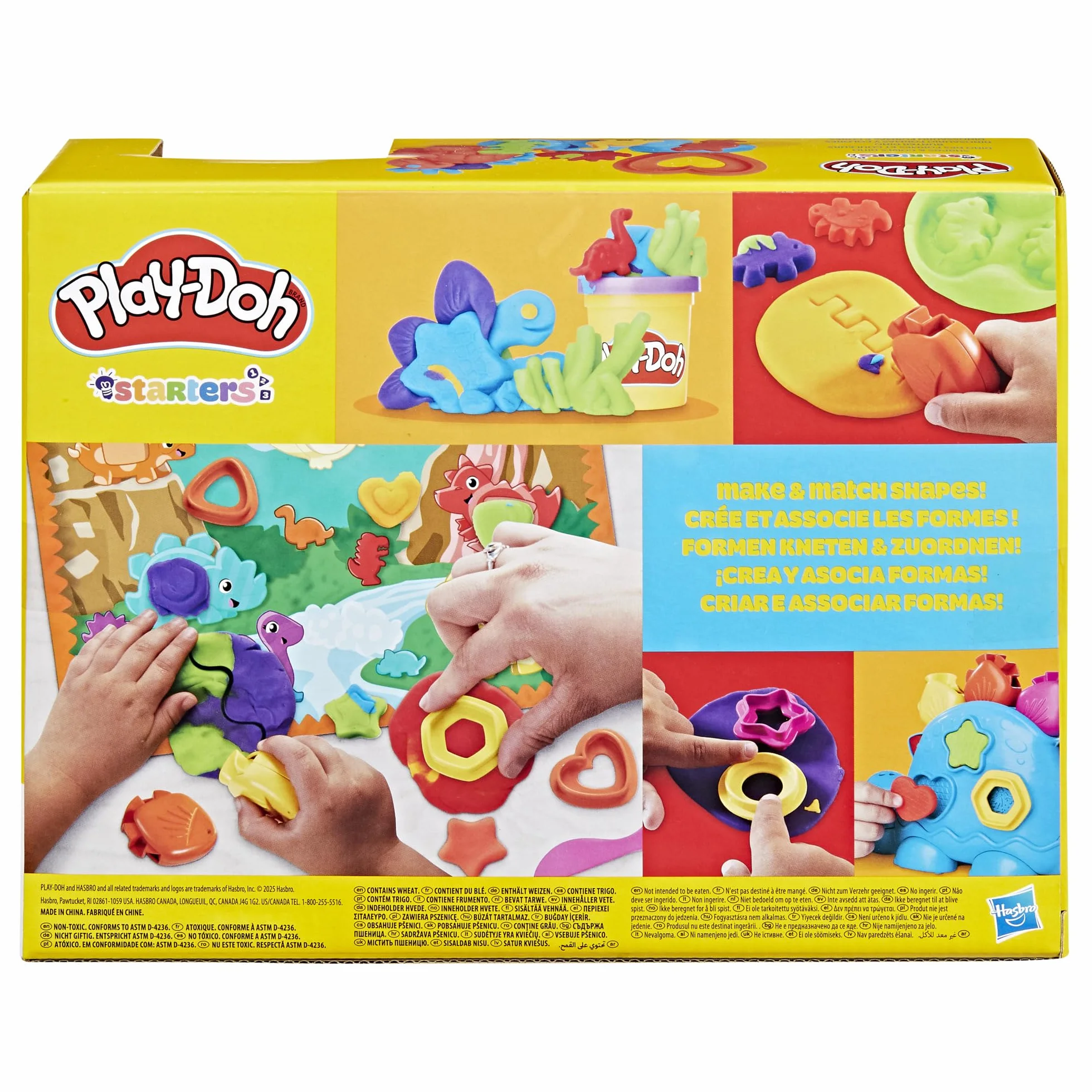 Zabawkowy zestaw startowy Play-Doh Dinozaur z kształtami i kolorami