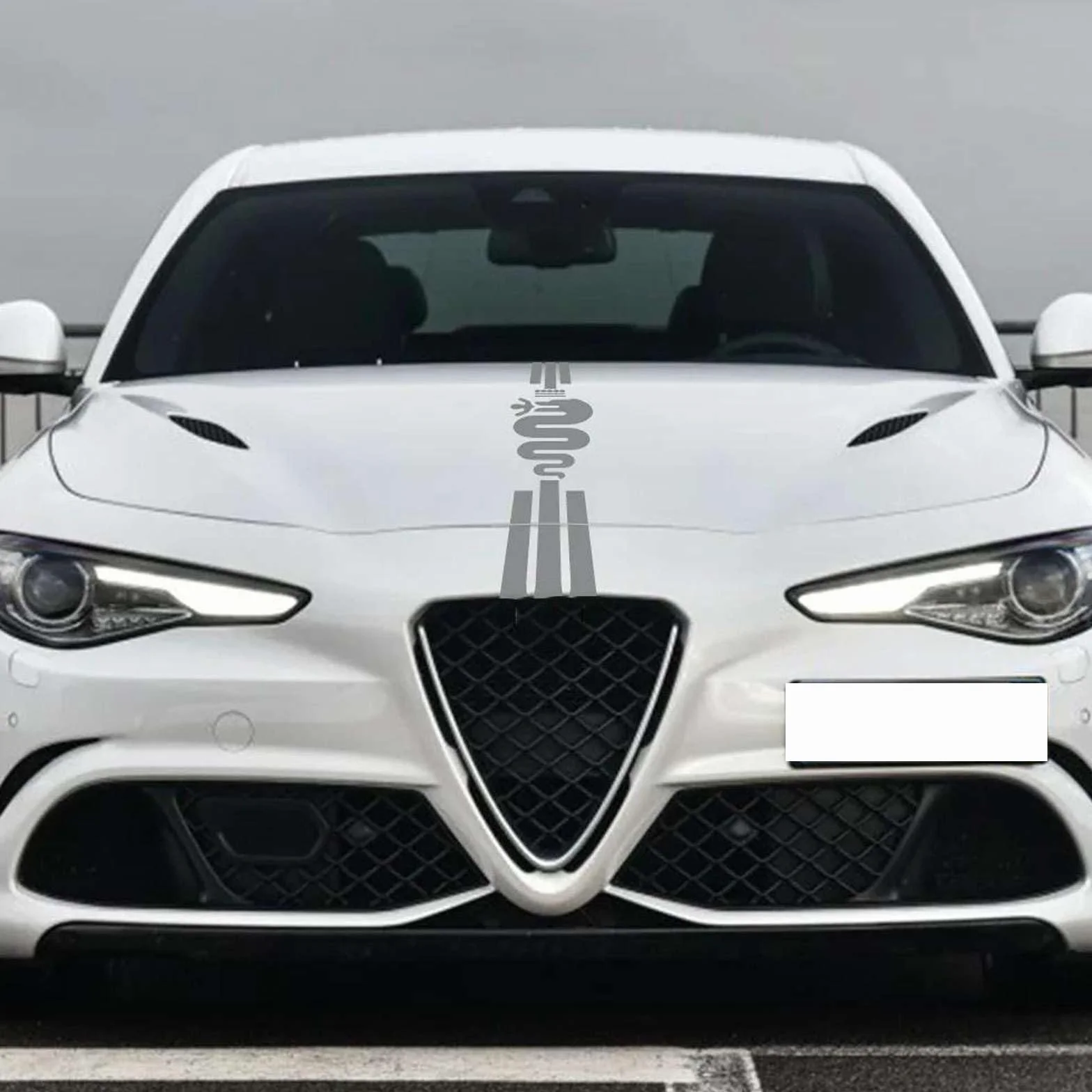Naklejki na maskę samochodu, pasujące do Alfa Romeo 159 Giulietta Giulia 147 156 Mito Stelvio GT Sportiva Vinyl Film Naklejki