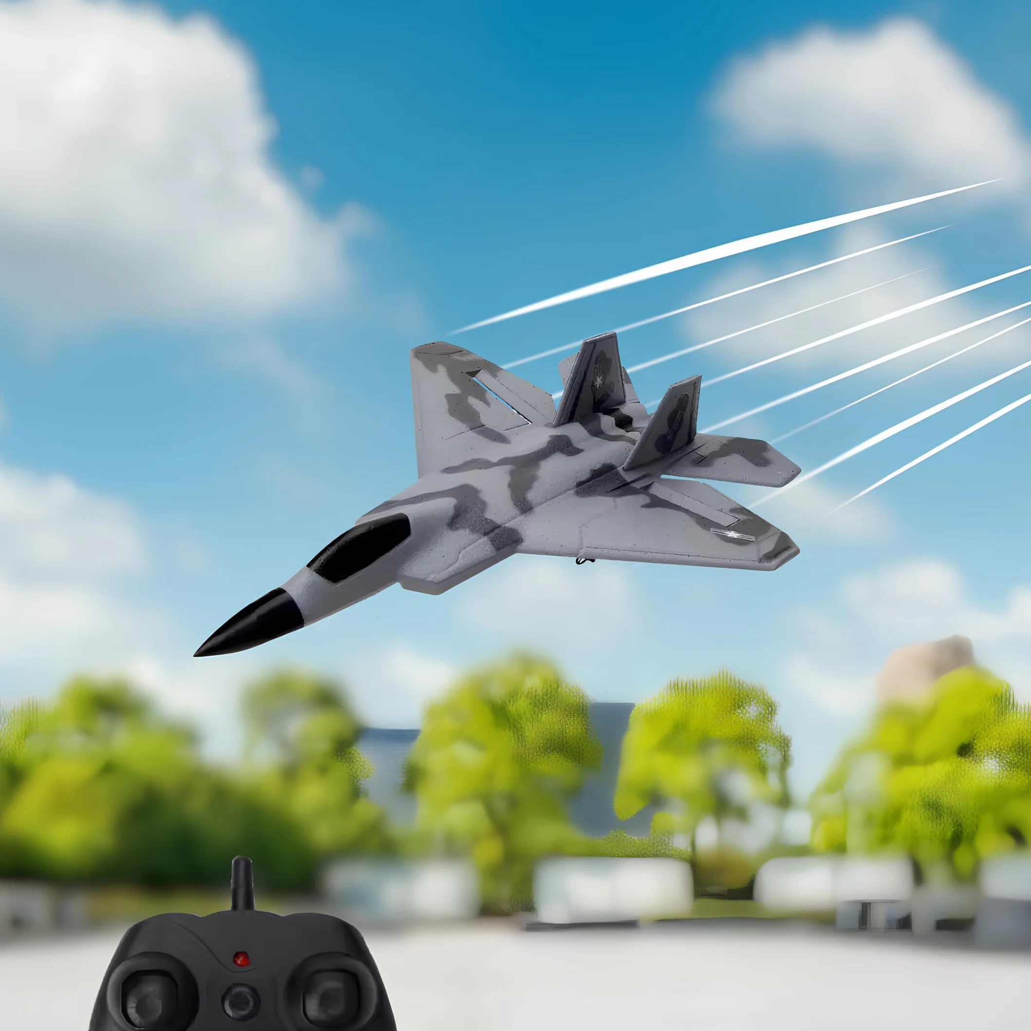 Pilot RC F22 - sterowany radiowo samolot bojowy - zabawka do prezentów dla dzieci - ładowarka akumulatorów śmigłowych - akrobacje powietrzne