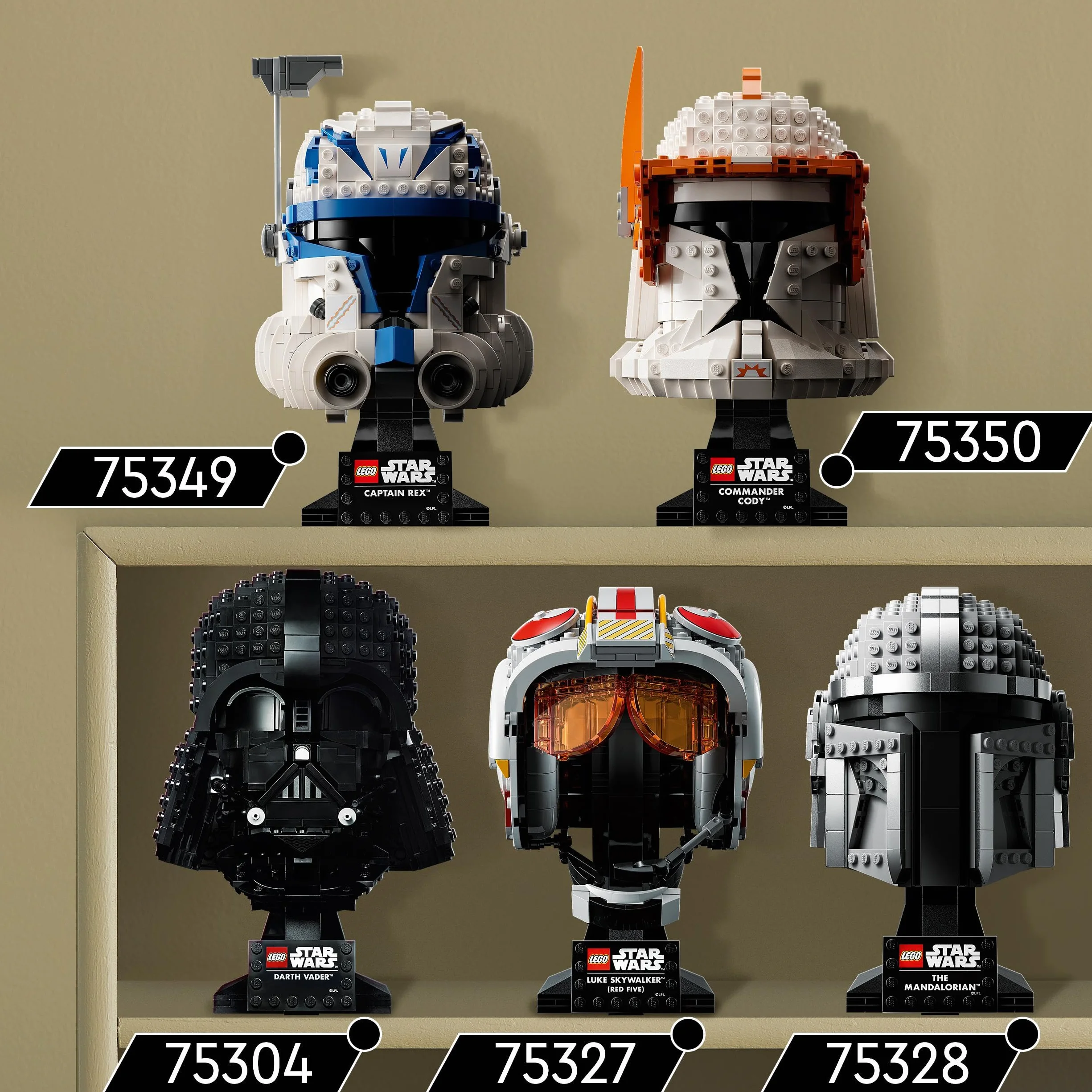 LEGO 75350 Star Wars Hełm Dowódcy Klonów Cody’ego, Kolekcjonerski Zestaw dla Dorosłych, Pamiątkowy Model, Gwiezdne Wojny: Wojny Klonów, Prezent Świąteczny i Dekoracja do Domu