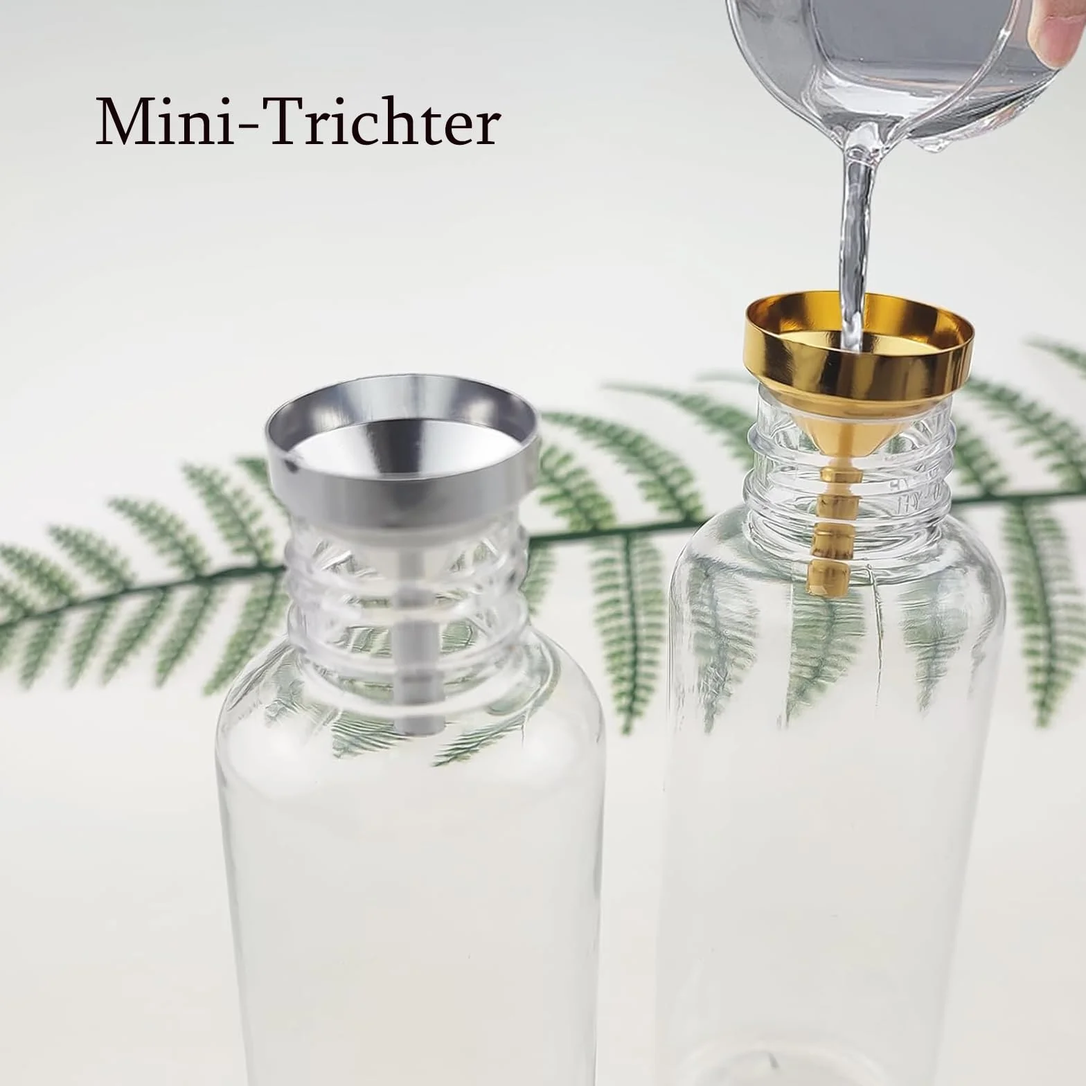 Zestaw 7 mini lejków metalowych do perfum, olejków eterycznych