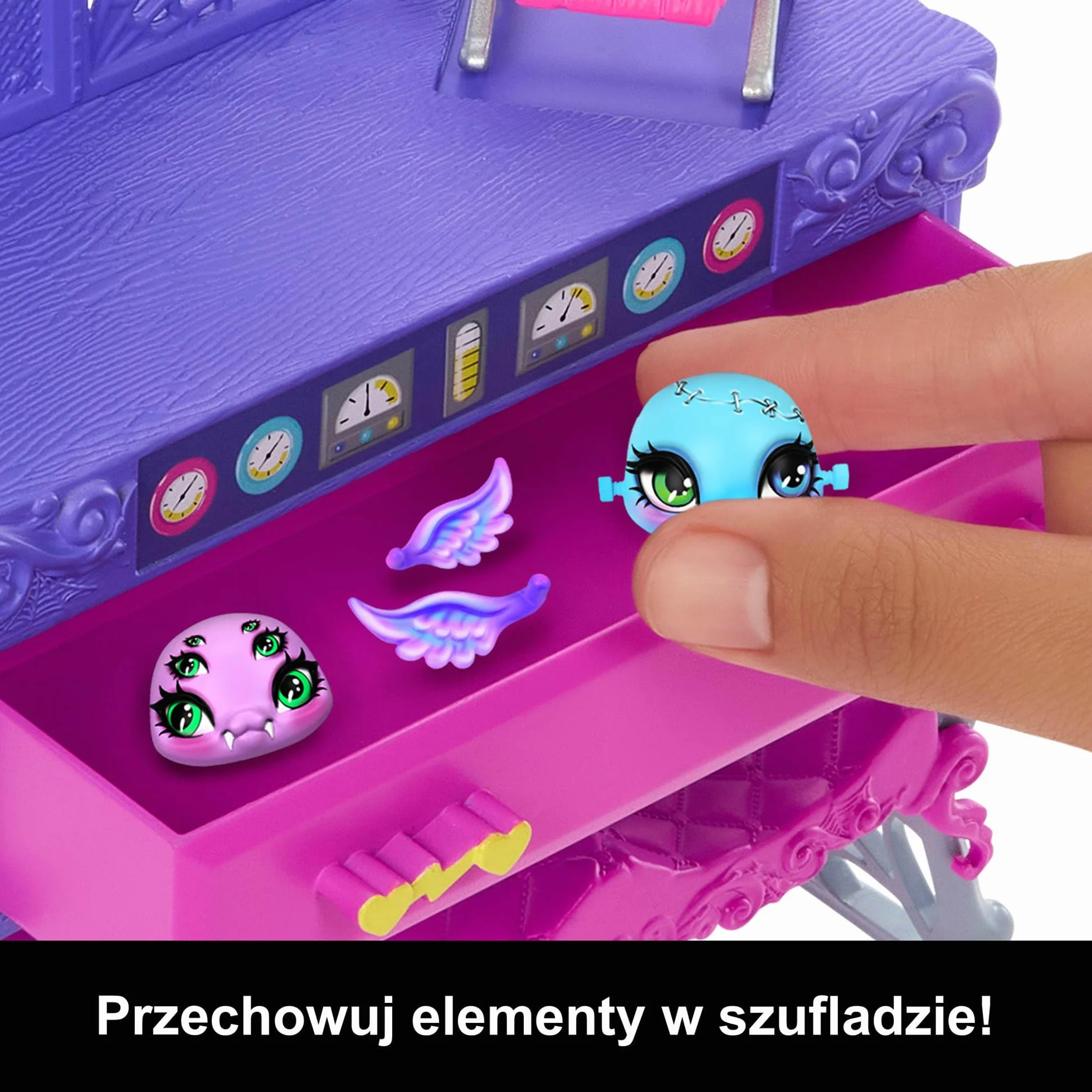 Monster High Make-A-Monster Stwórz pupila Zestaw do zabawy: lalka Frankie Stein i ponad 30 akcesoriów do tworzenia niezliczonych kombinacji zwierzątek, zabawka dla dzieci, JBF18