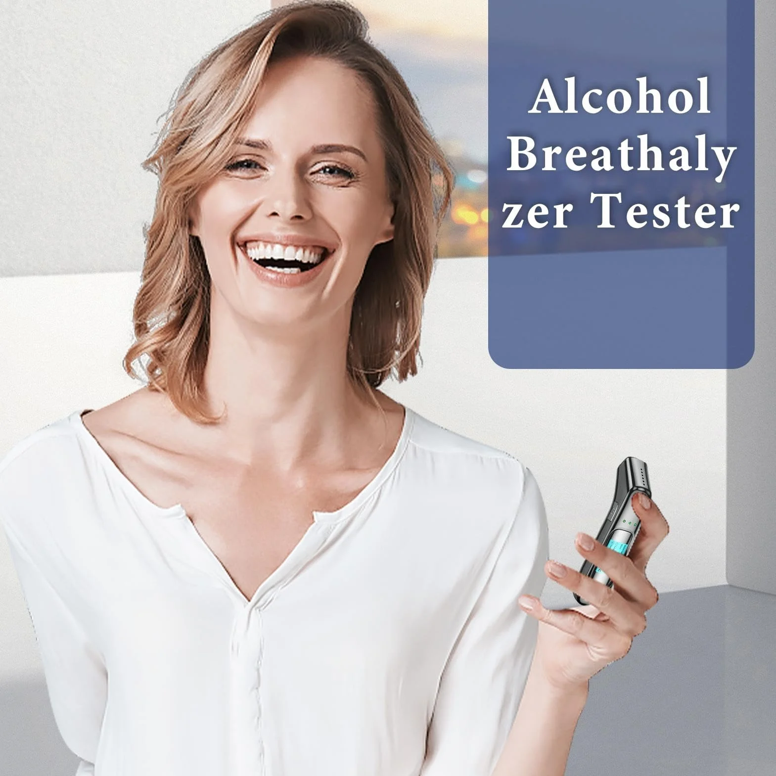 Breathalyzers For Alcohol, High Precision Digital Alcohol Tester With LCD Display, USB Rechargeable Noncontact Breath Detector For Safe Driving And Personal Use, 3.54x0.98x1.02 In