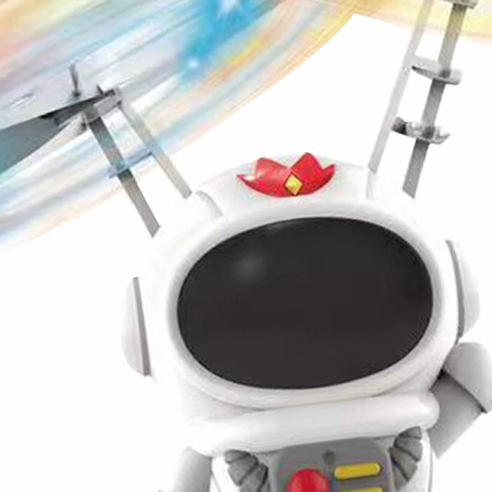 Keenso Latająca zabawka astronautów dla dzieci, RC Robot Trzmiel zabawka z oświetleniem LED na prezenty dla dzieci (biały)