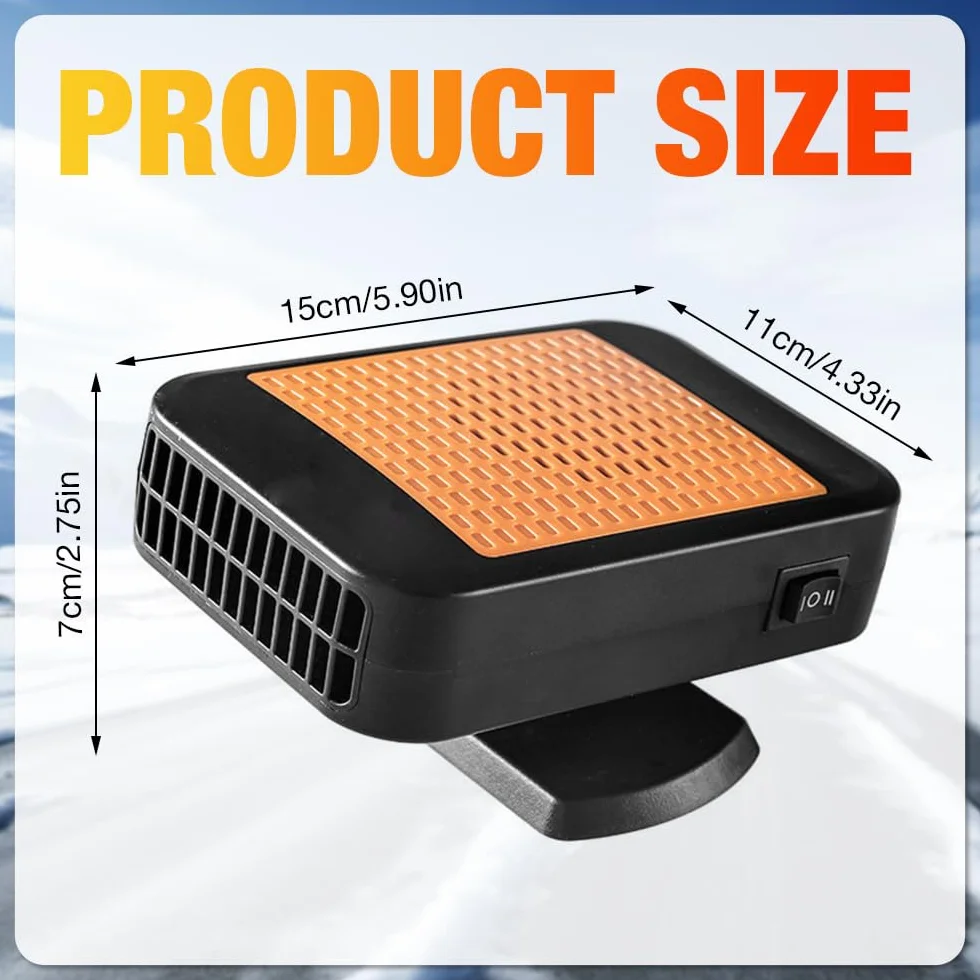 Termowentylator samochodowy 12V 200W 2w1 obrót 360° przenośny