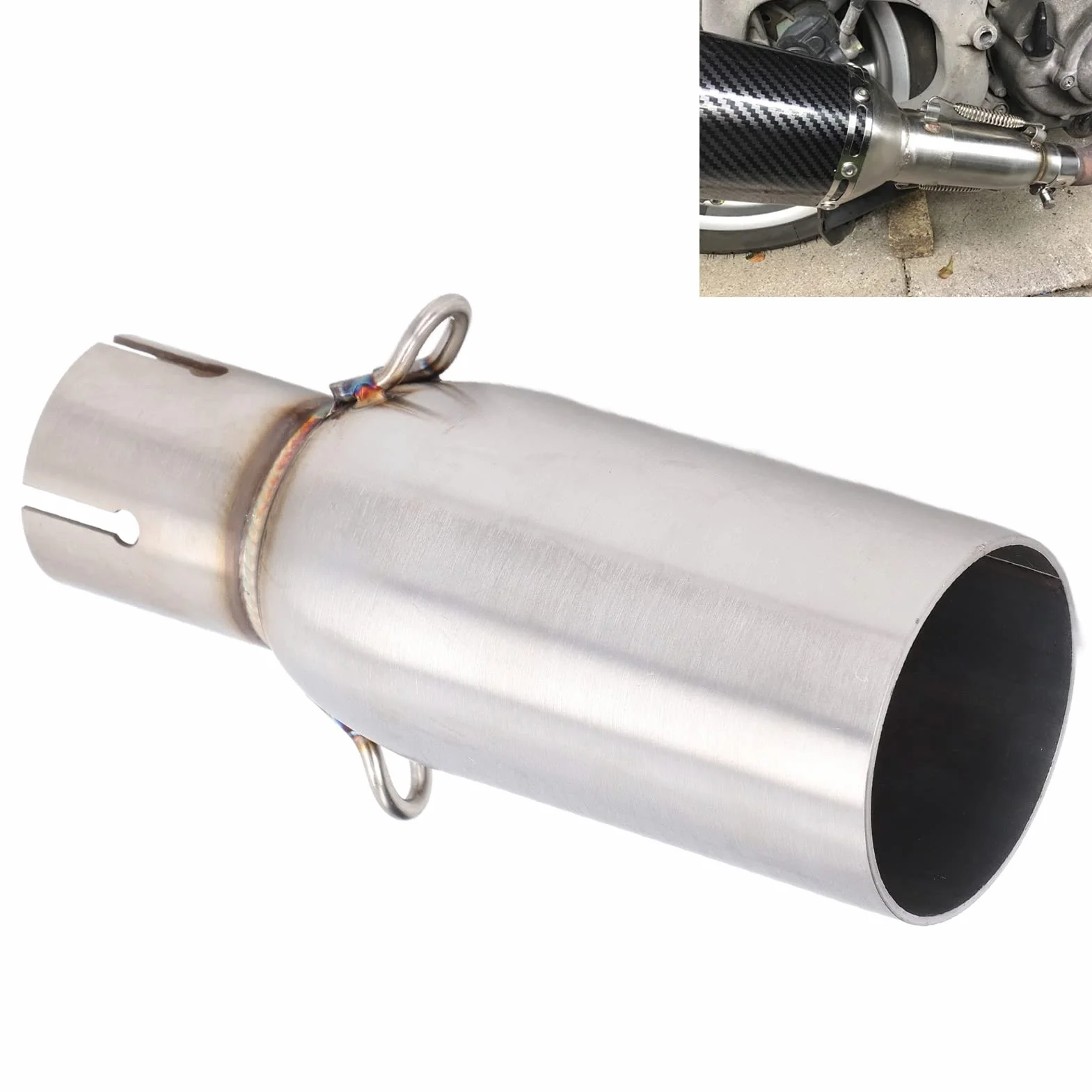 Środkowa Rura Wydechowa, Rura Wydechowa z łączem środkowym Montaż Motocykla dla Piaggio BEVERLY 125 300 MP3 125 250 300 LT X10 125