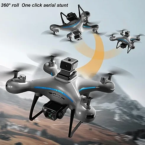 Dron KY102 RC, Podwójny Aparat 4K HD, Dron do Fotografii Lotniczej z 50-krotnym Zoomem i Inteligentnym Zawisaniem, 1800 MAh, 4-kierunkowe Unikanie Przeszkód, Obrót o 360°,