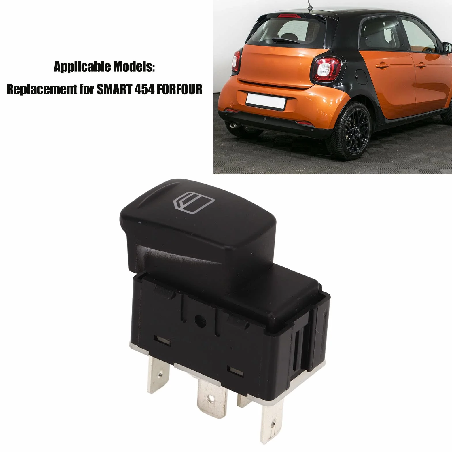 Aramox Przełącznik Szyby, Główny Wyłącznik Podnośnika Szyby kompatybilny z SMART 454 FORFOUR