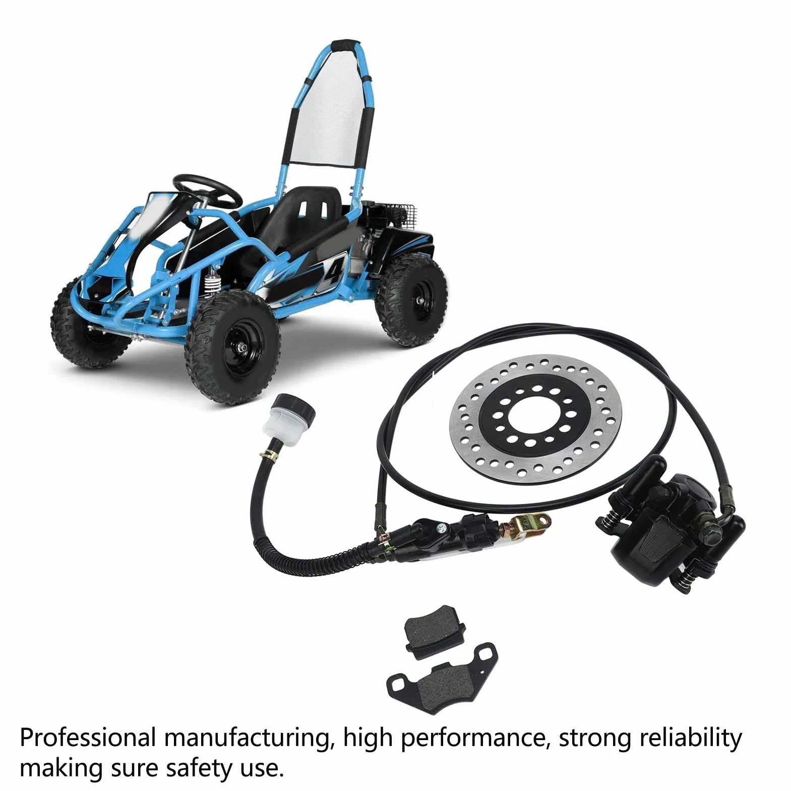 Go Kart Hamulce Master Cylinder Kit Tylny Hydrauliczny Zacisk Hamulcowy Tarcza Wirnik Klocki