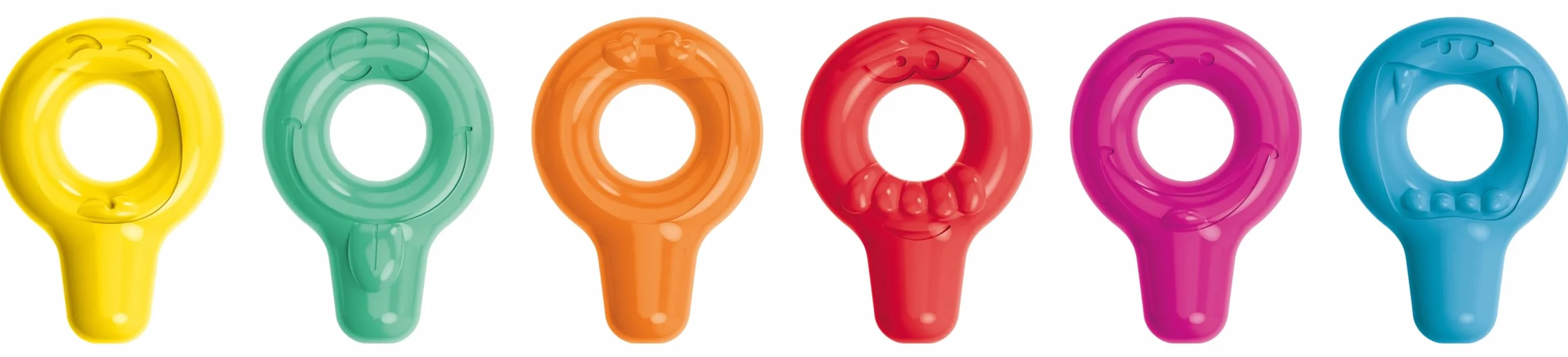 Maped - Ergonomiczne pierścienie świecowe dla niemowląt Color'PEPS – 6 sztuk – zabawny i prosty uchwyt: idealne dla najmłodszych