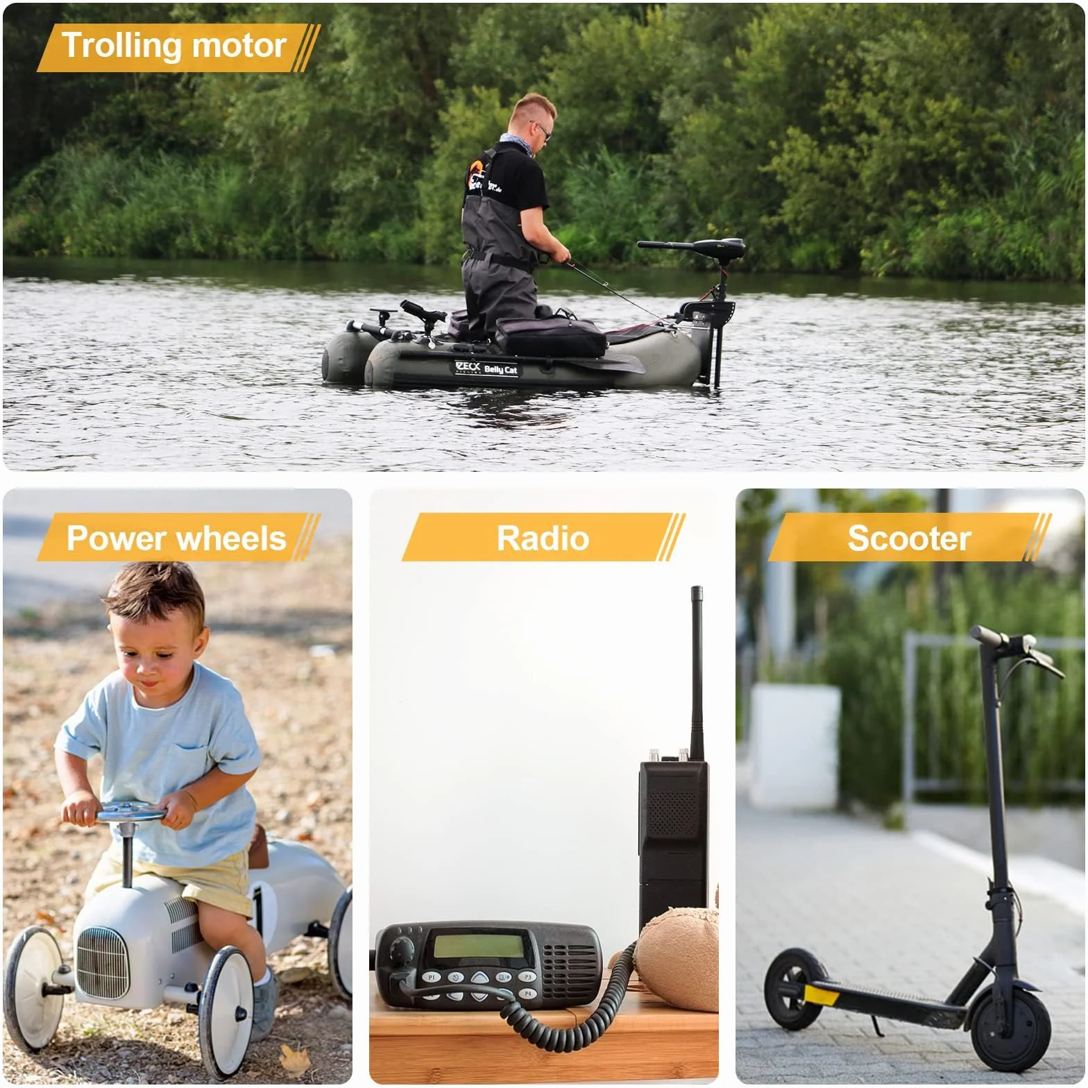 ECO-WORTHY LiFePO4 akumulator 12 V 20 Ah z ochroną BMS i maks. 15000 cykli, bateria litowa 256 Wh 12 V 20 Ah do silników trollingowych, łodzi, kamperów