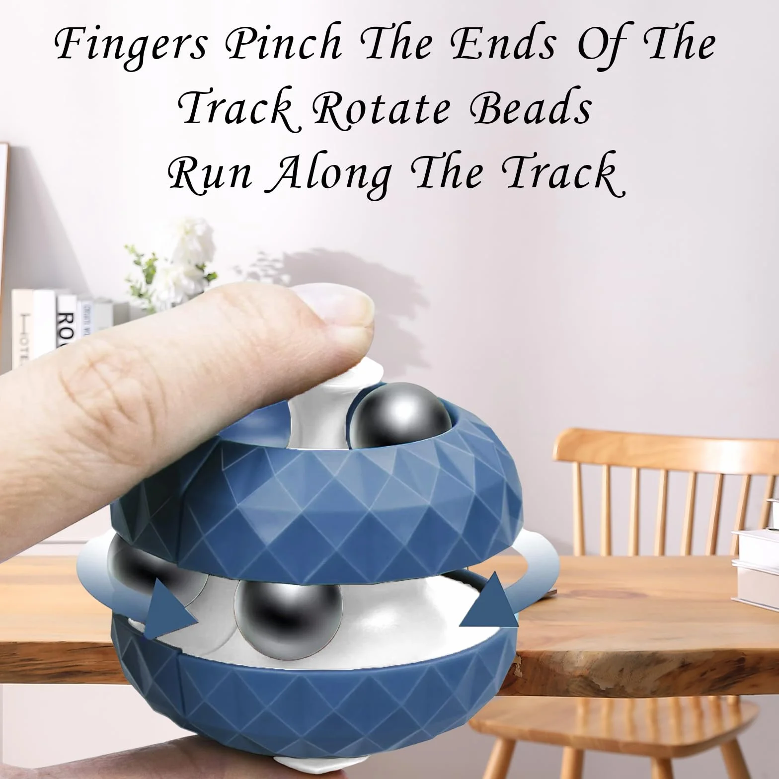 Fidget Cube zestaw 3 zabawek antystresowych, redukujące stres w przypadku nerwowości, obrotowa kula orbitowa do interaktywnych zabawek, kontroler, ADD, ADHD, autyzm, dla dzieci z autyzmem ADD, ADHD,