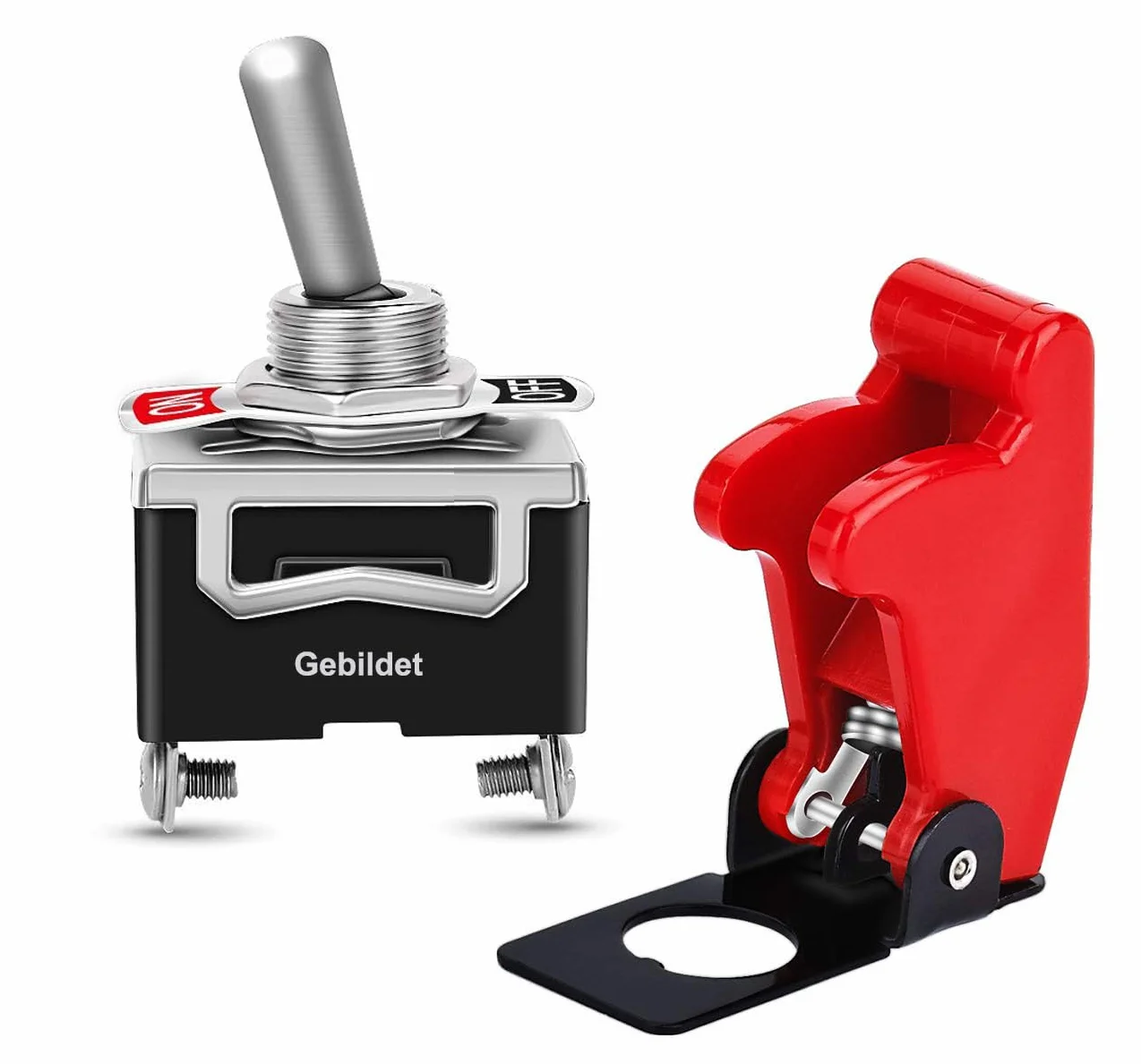 Gebildet Przełącznik dźwigienkowy 10A 12V DC SPST 2-pinowy Rocker Toggle 4 sztuki