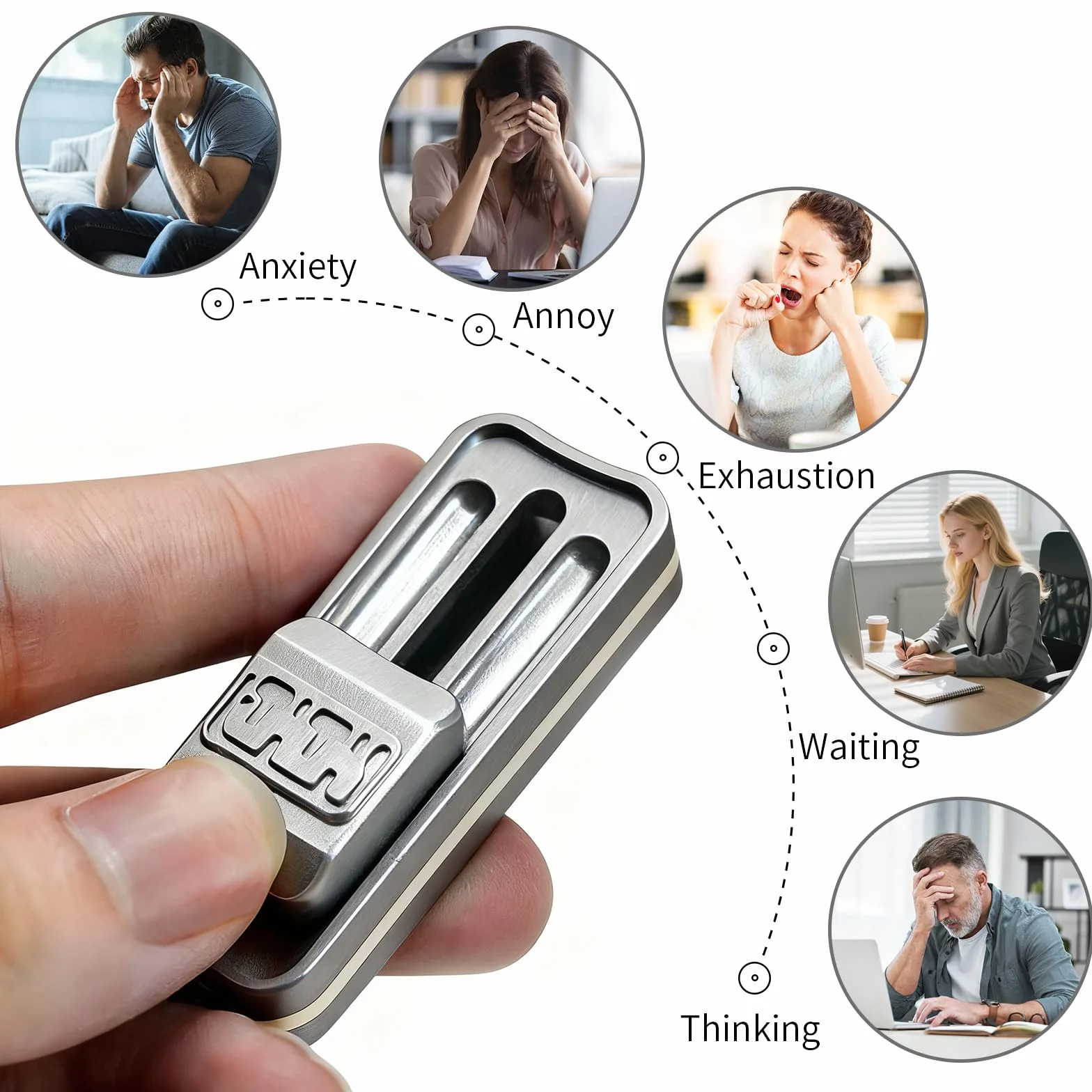 Fidget Toys dla dorosłych, metalowy magnes Slider EDC, dekompresja dotykowa, zabawka antystresowa, prezent dla mężczyzn, zabawka sensoryczna do ADHD