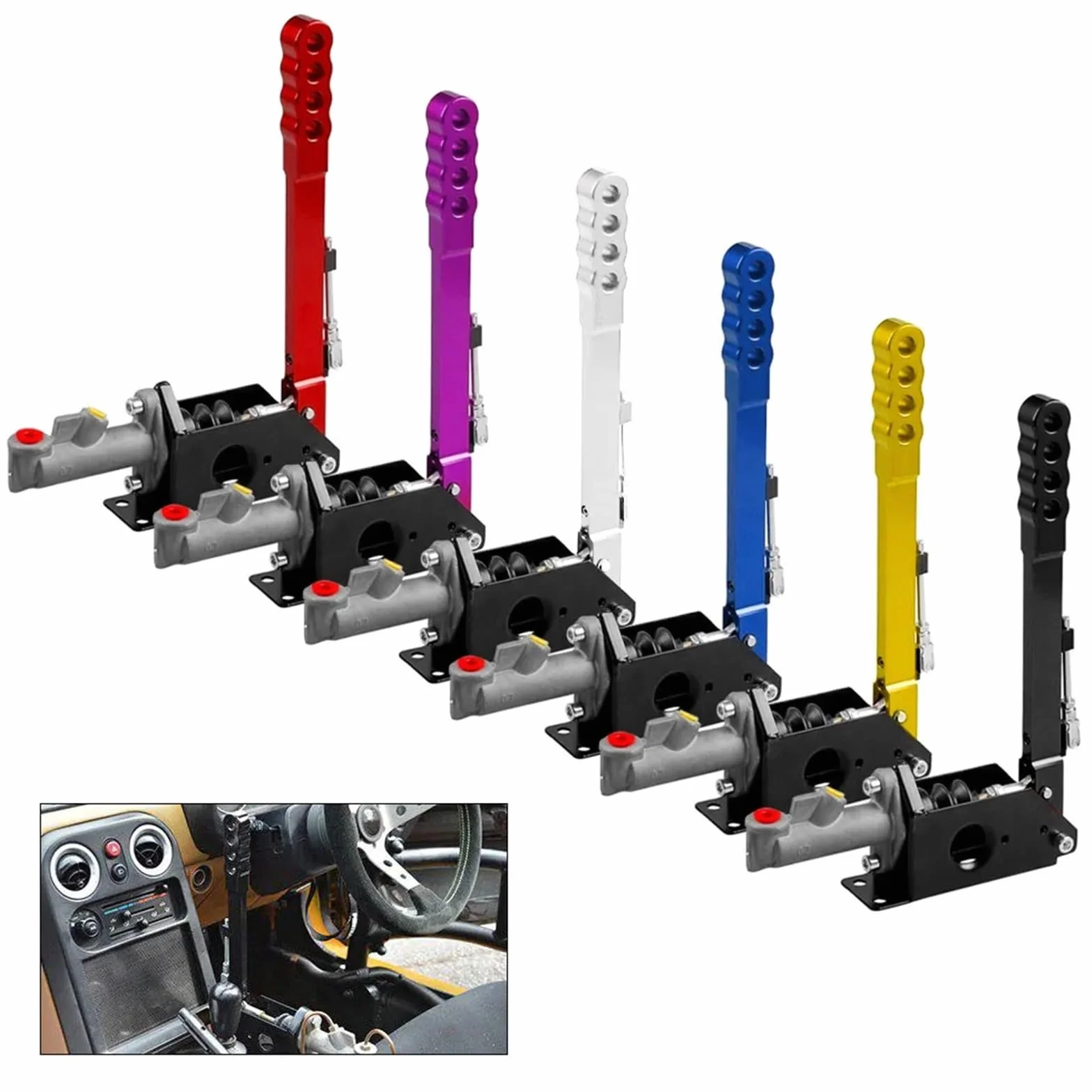 płyta do hamulca ręcznego Uniwersalny 335mm PIONOWY HYDRAULICZNY HAMULEC RĘCZNY do Jeep Wrangler YJ/TJ 1987-2006 HAMULEC RĘCZNY do TOYOTACOROLLA AE86 4A-GE(PURPLE)
