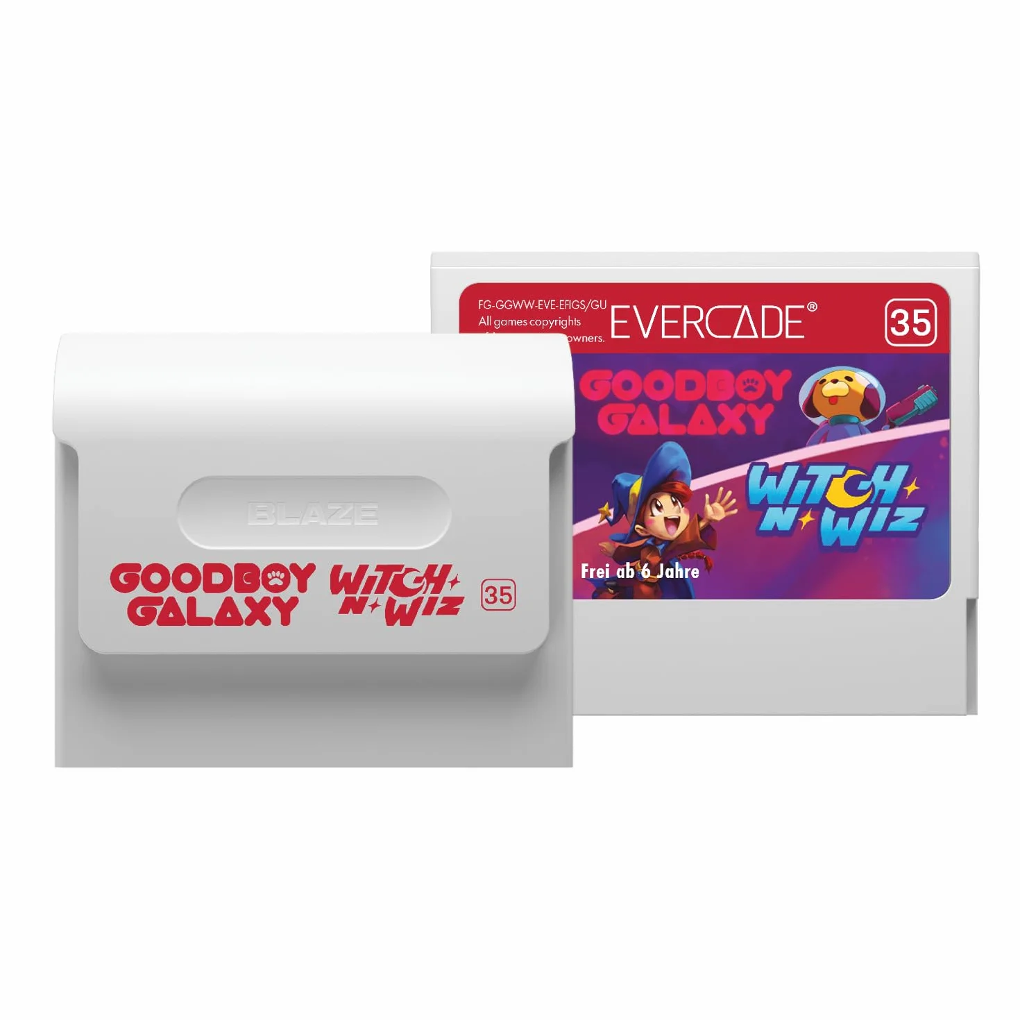 Blaze Entertainment Evercade Goodboy Galaxy / Witch N' Wiz podwójny wkład