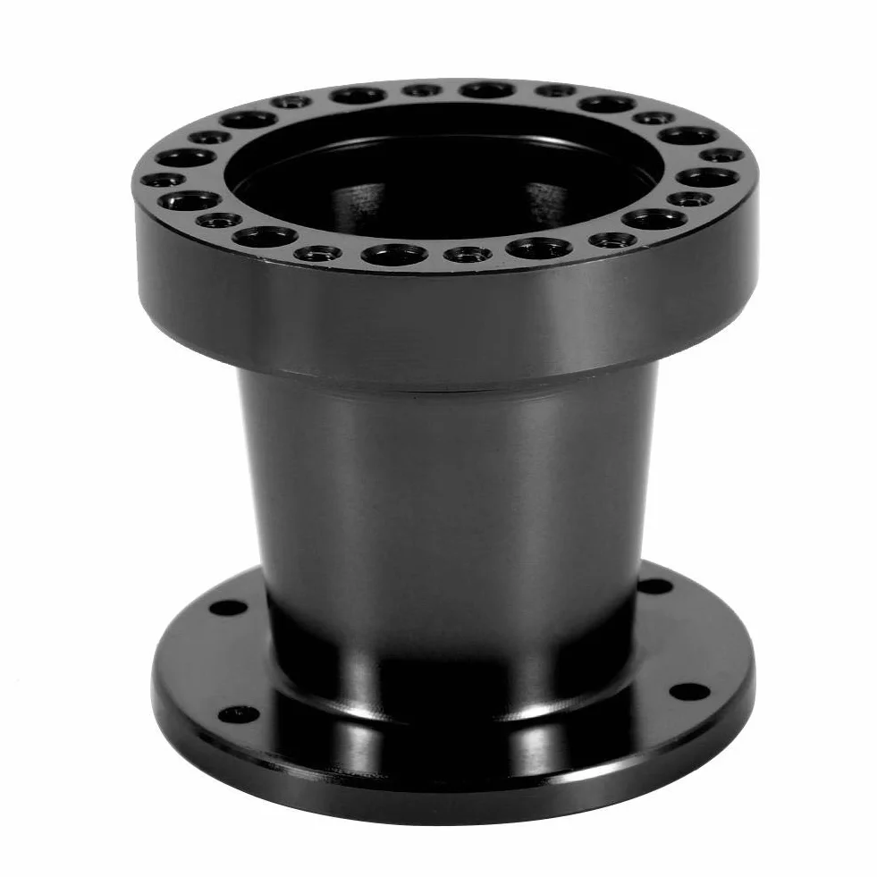 7,5 cm uniwersalny piasta do kierownicy samochodu aluminiowa przekładka kierownica zestaw adapterów do piasty 2 kolory (czarny)